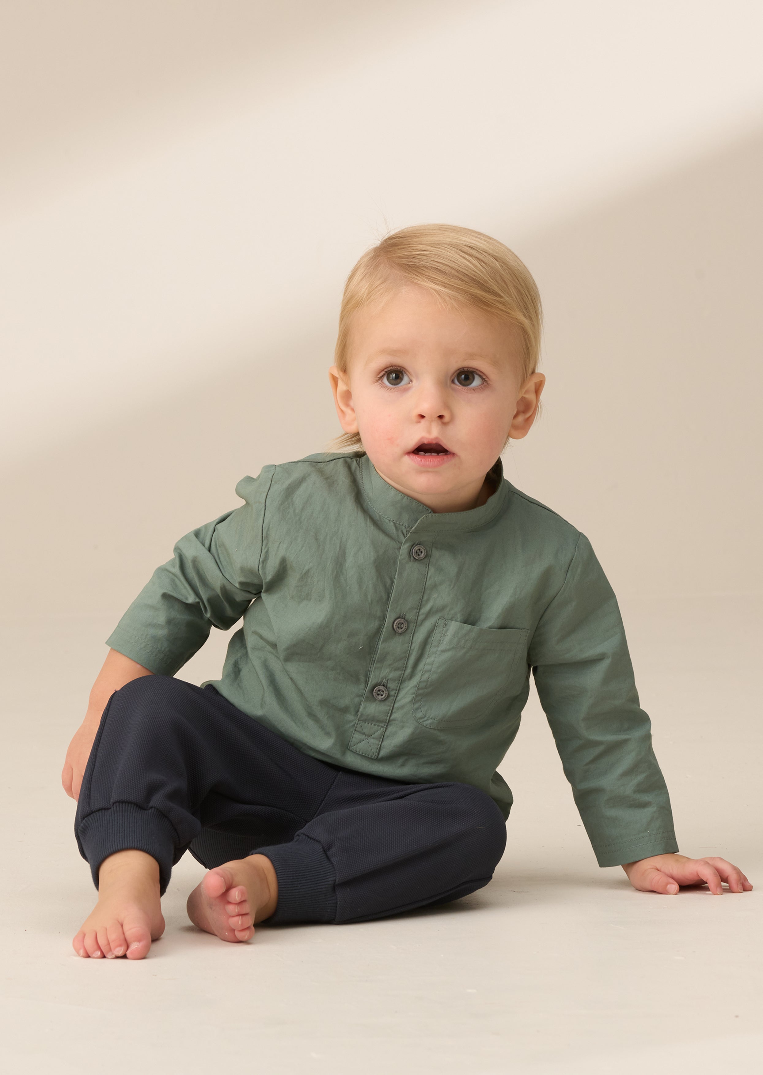 Hartley Green gewebtes Hemdoberteil mit Hosen-Set