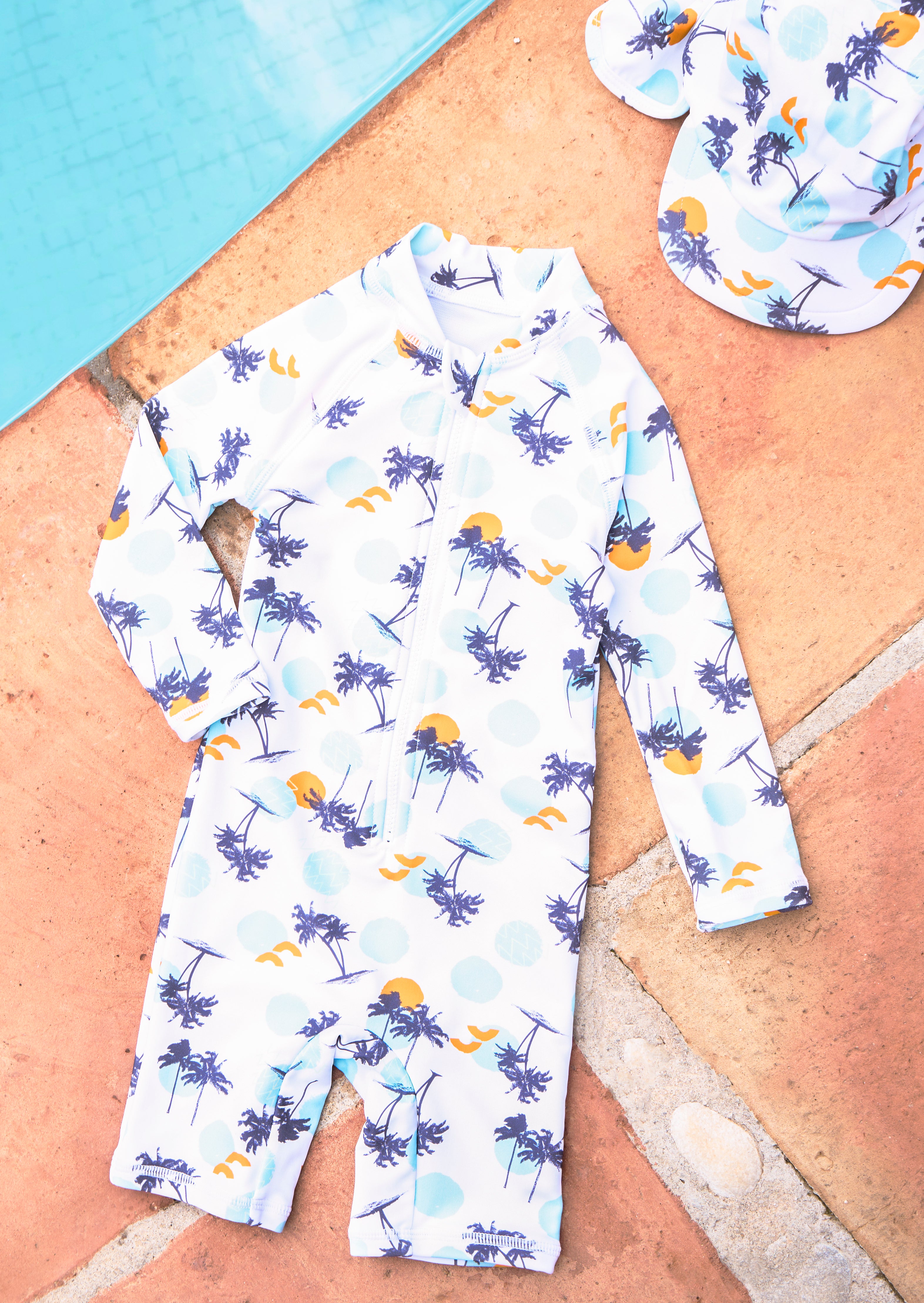Traje de baño para niño pequeño Brody Multi Sunsafe con estampado