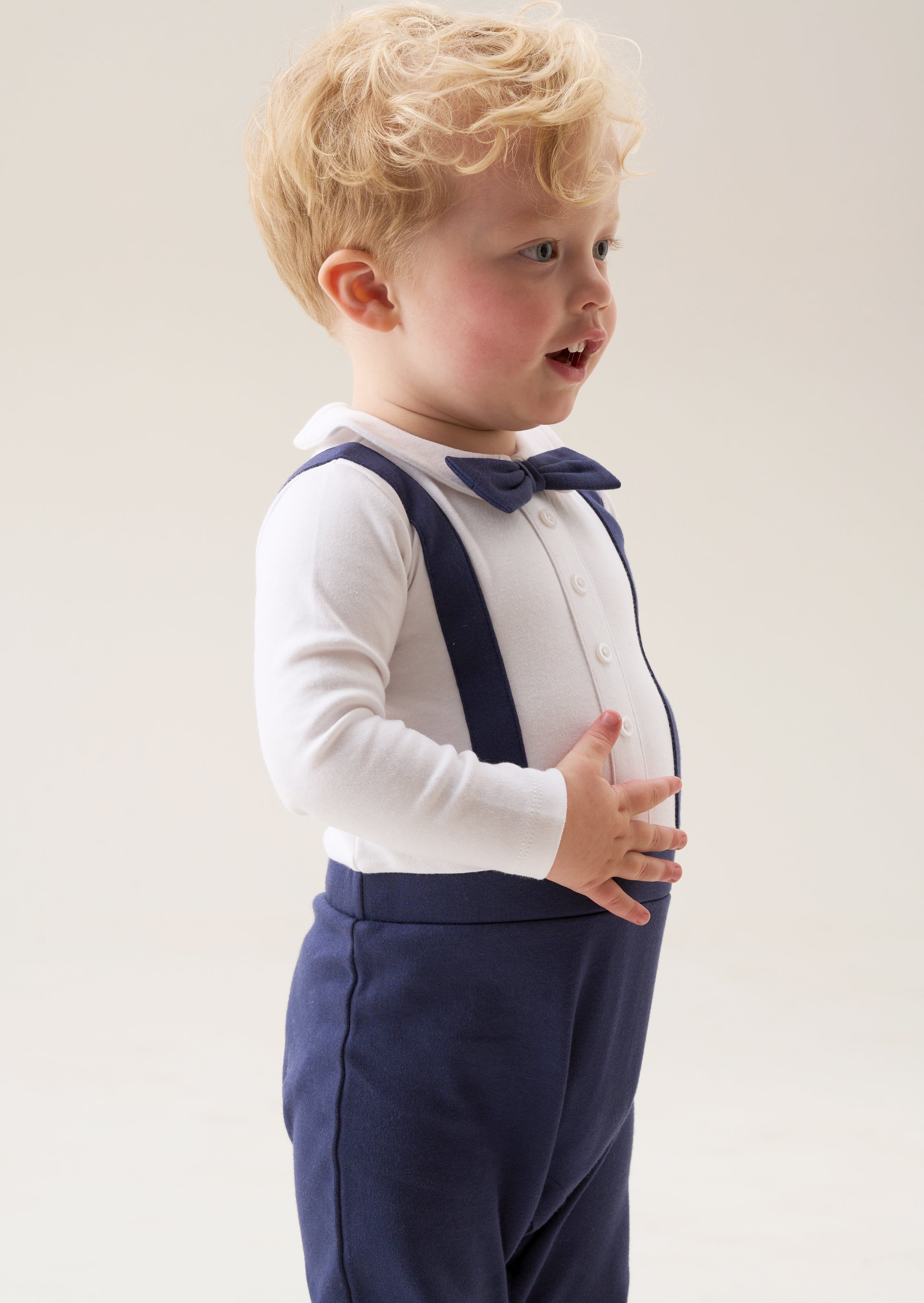 Jude Smart Bow Tie Onesie