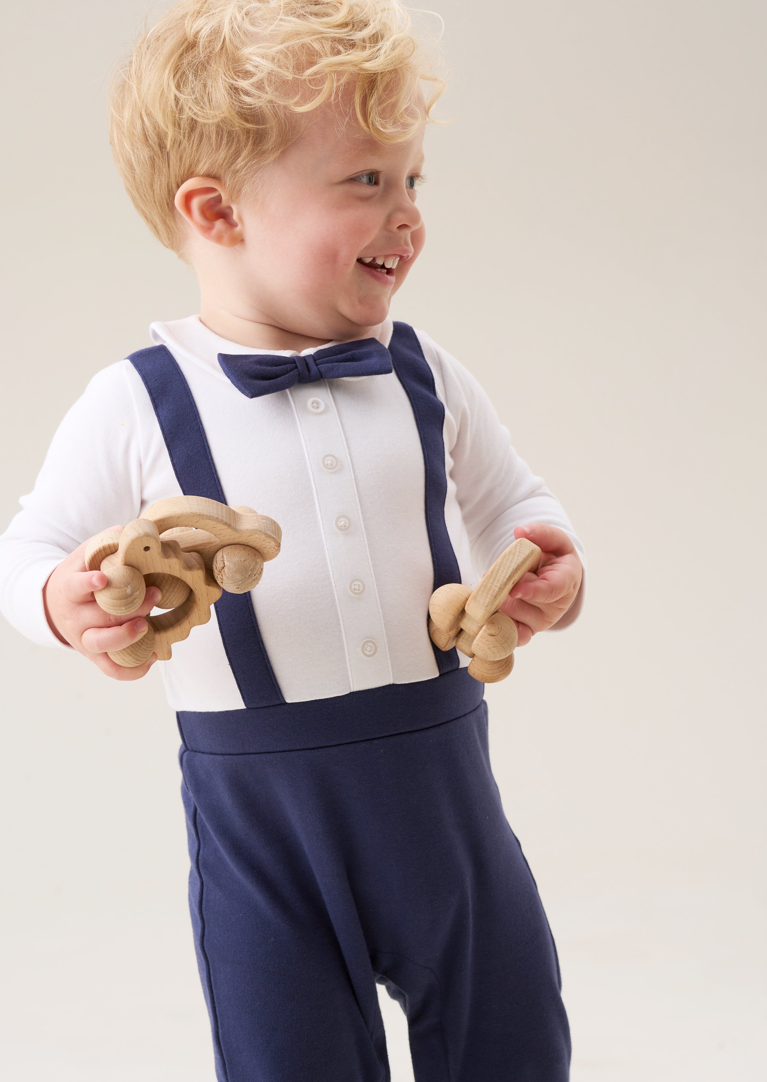Jude Smart Bow Tie Onesie