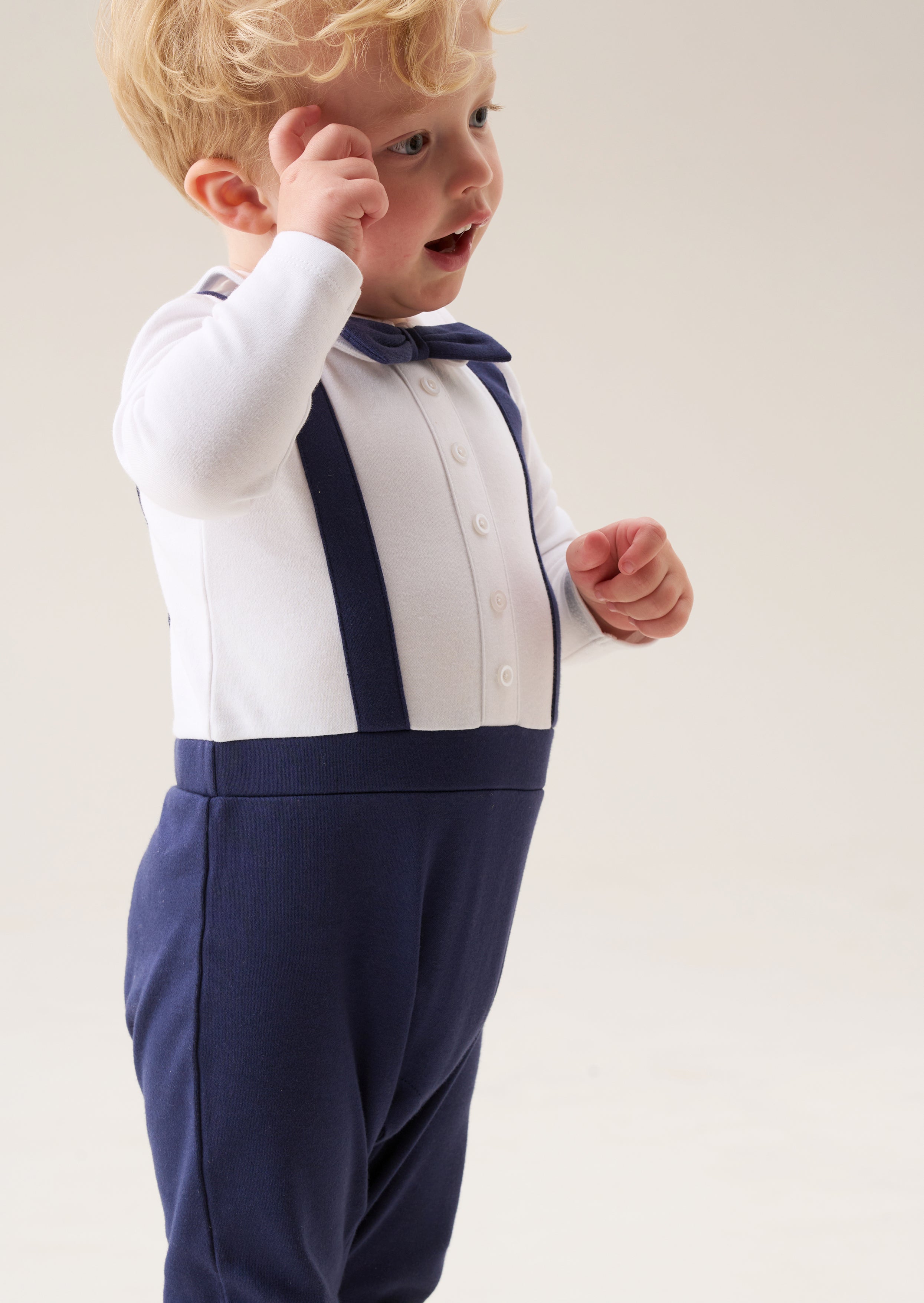 Jude Smart Bow Tie Onesie