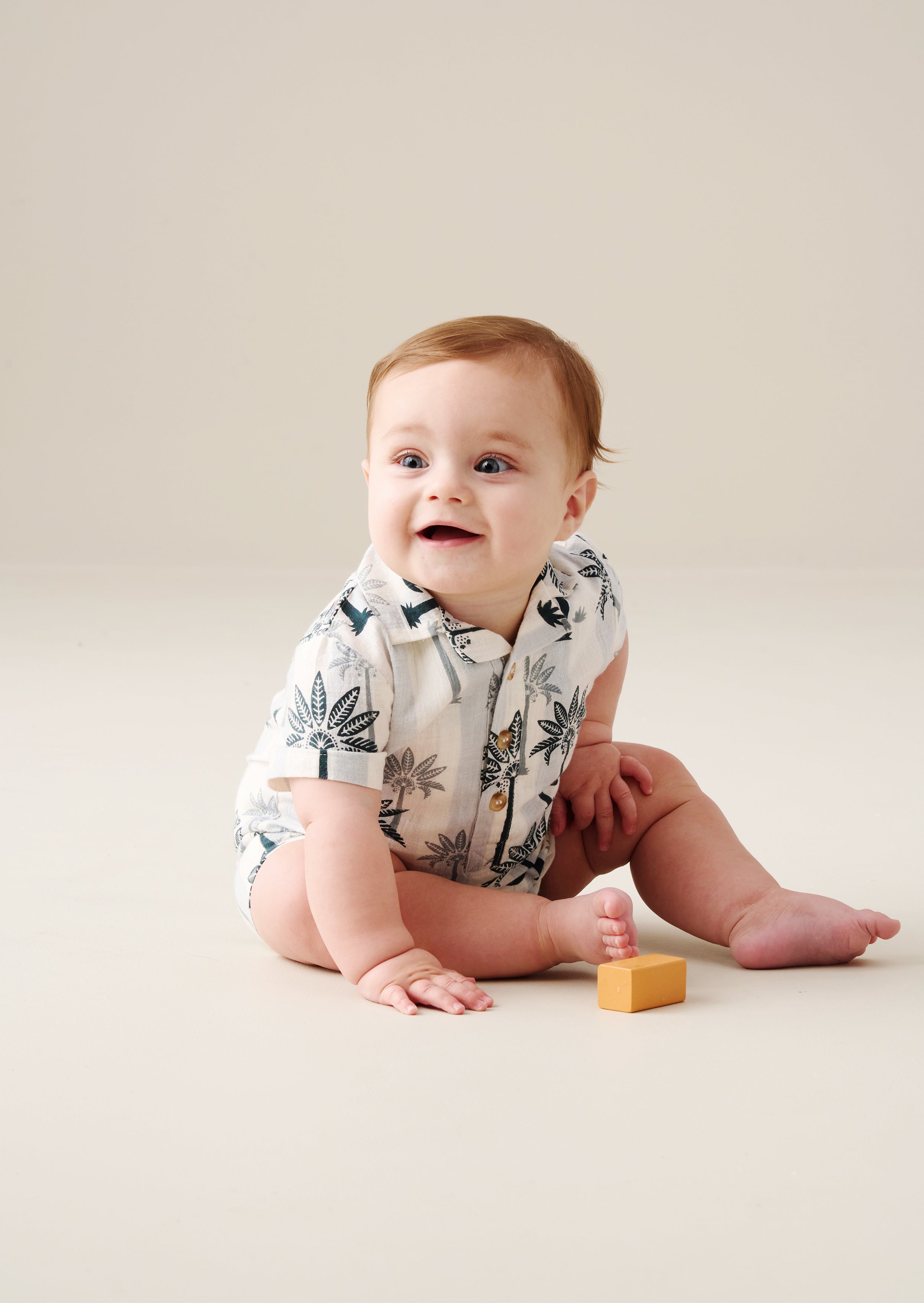 Jamie Palm Print Romper