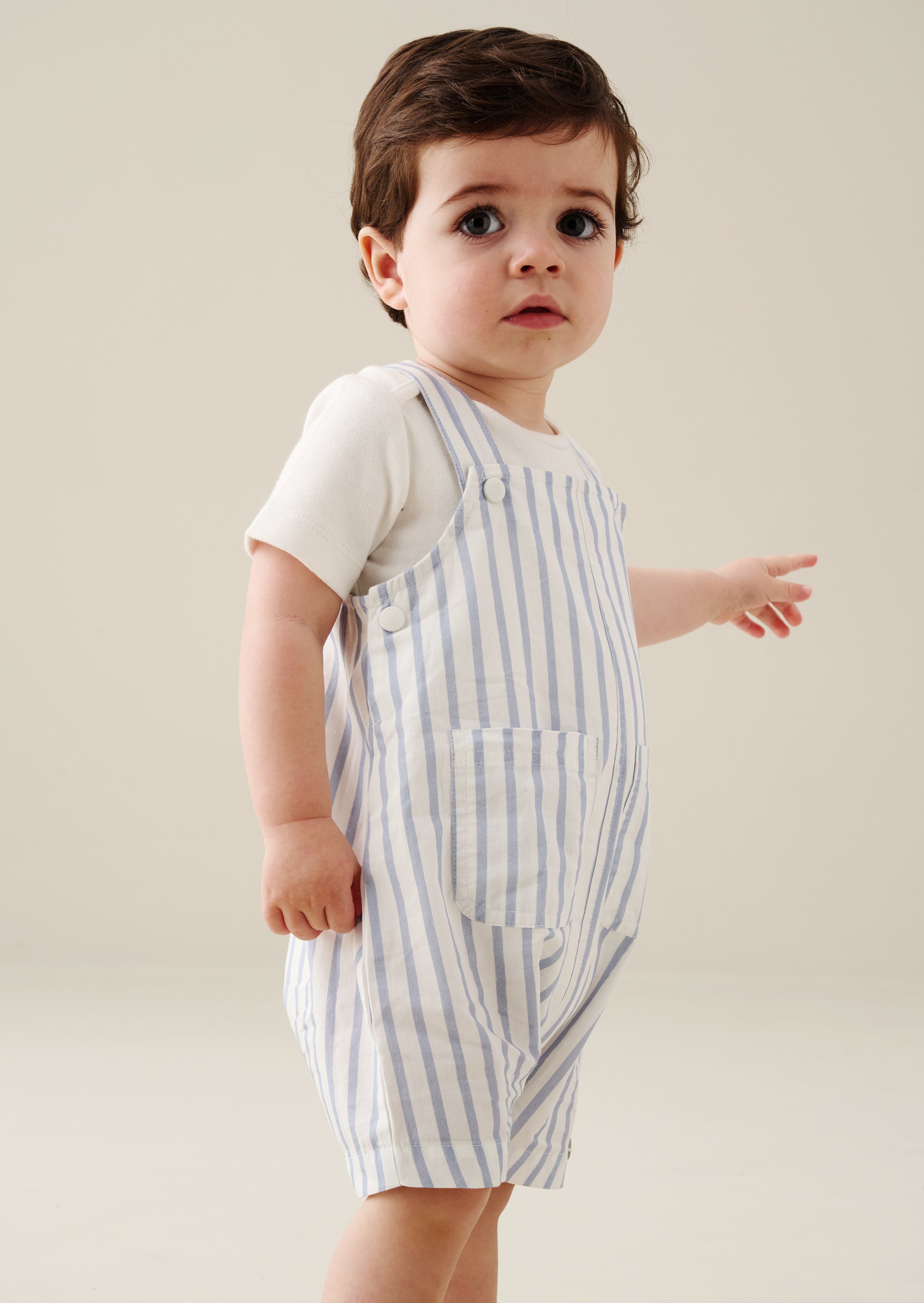 Ron Streifen Latzhose und Body Set