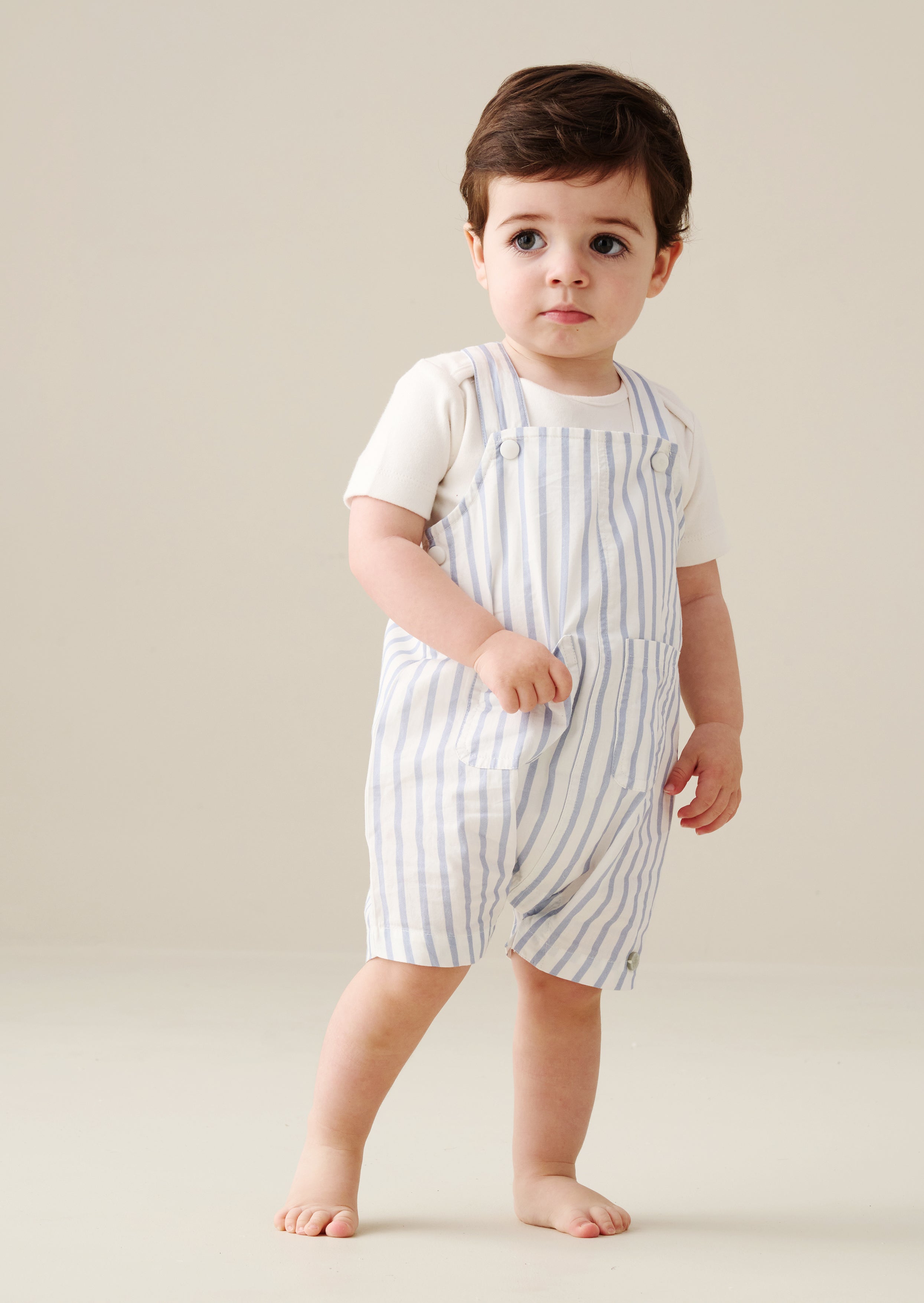 Ron Streifen Latzhose und Body Set