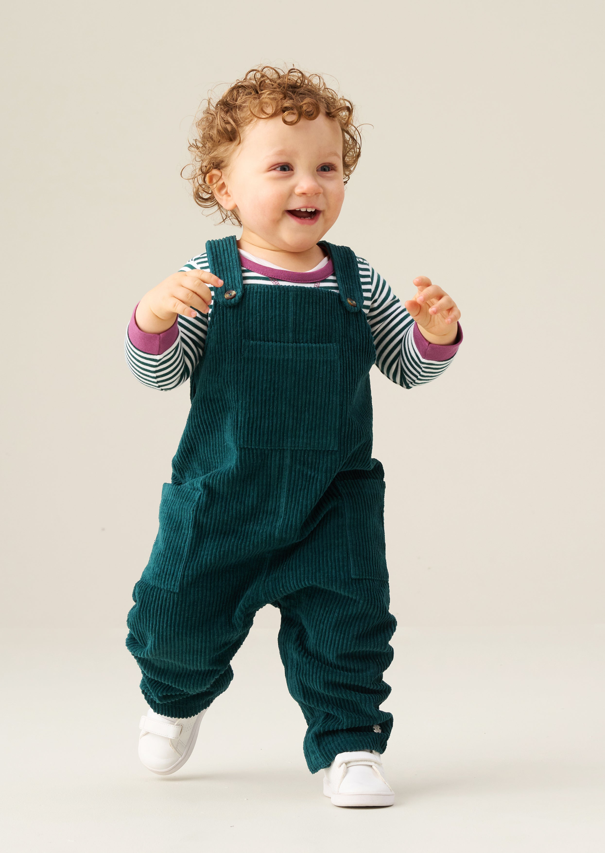 Axton Cord Dungaree Set