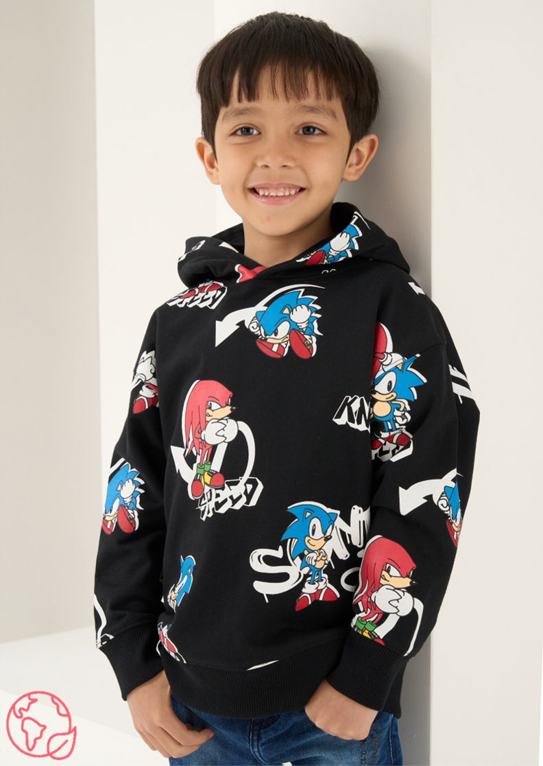Sweat à capuche Sonic Print