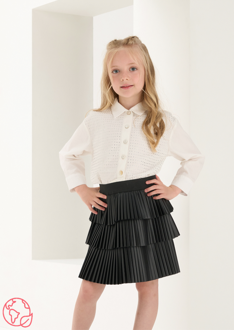 Jade White Diamante Shirt