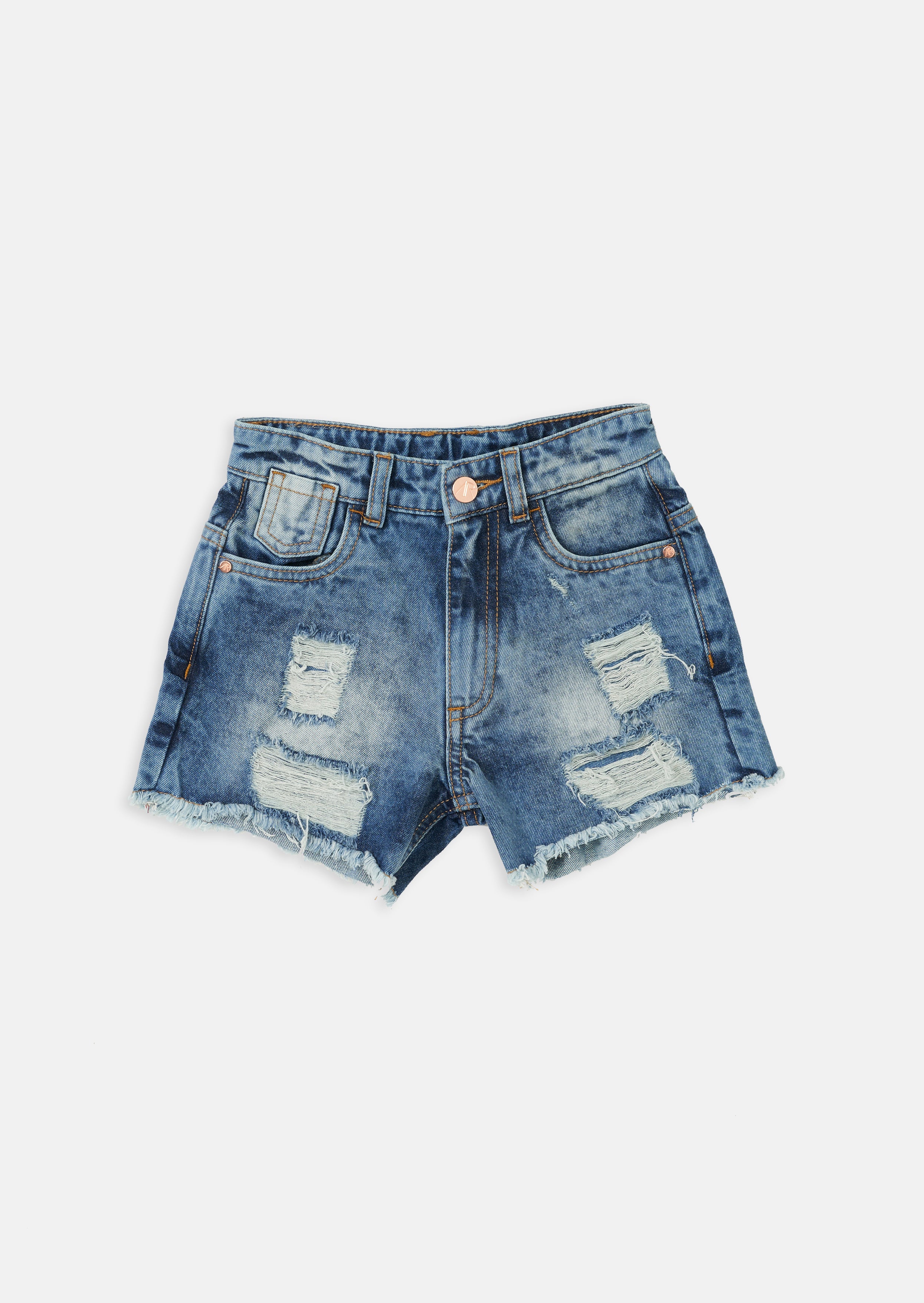 Nina Denim Distressed Short
