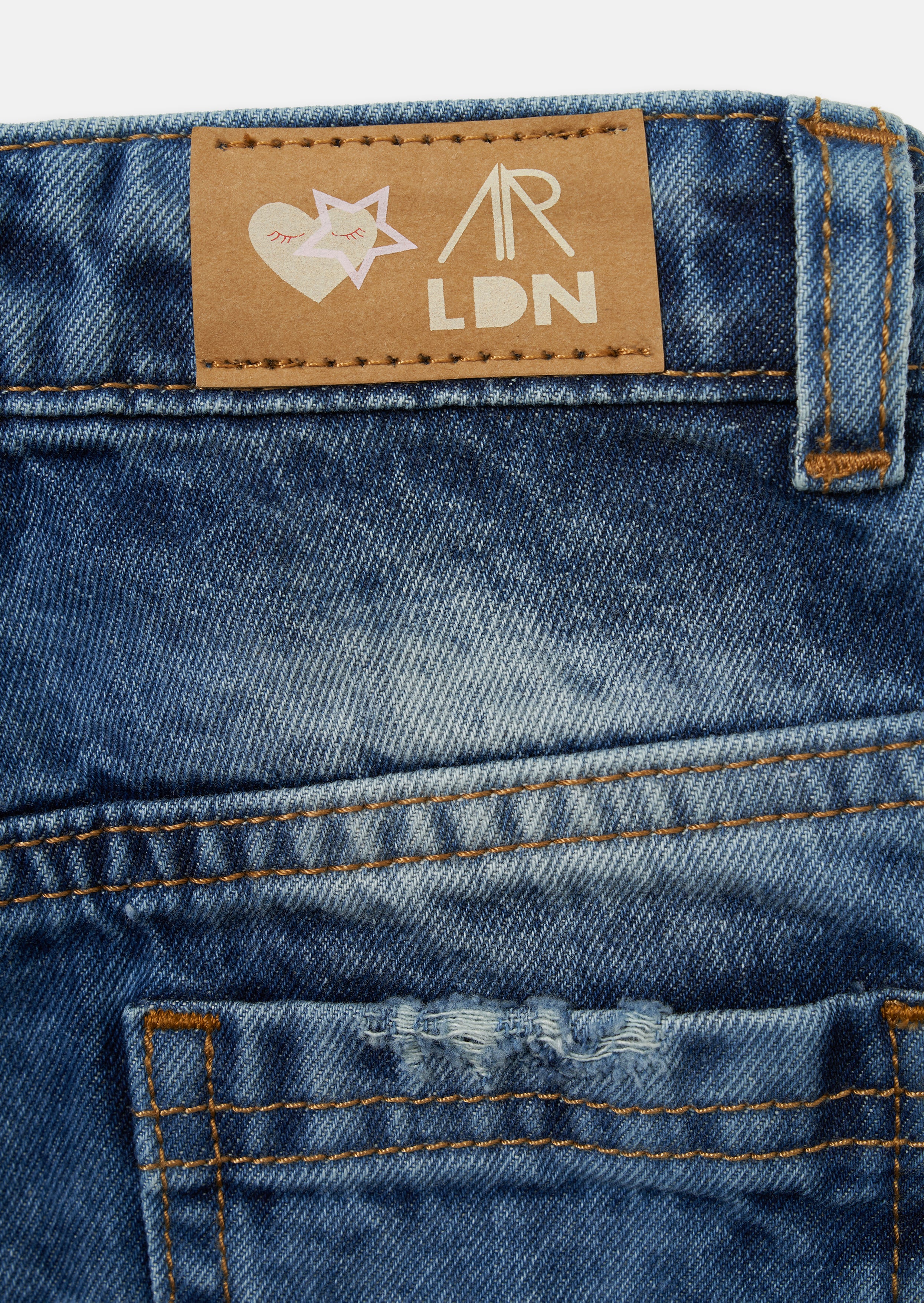 Nina Denim Distressed Short