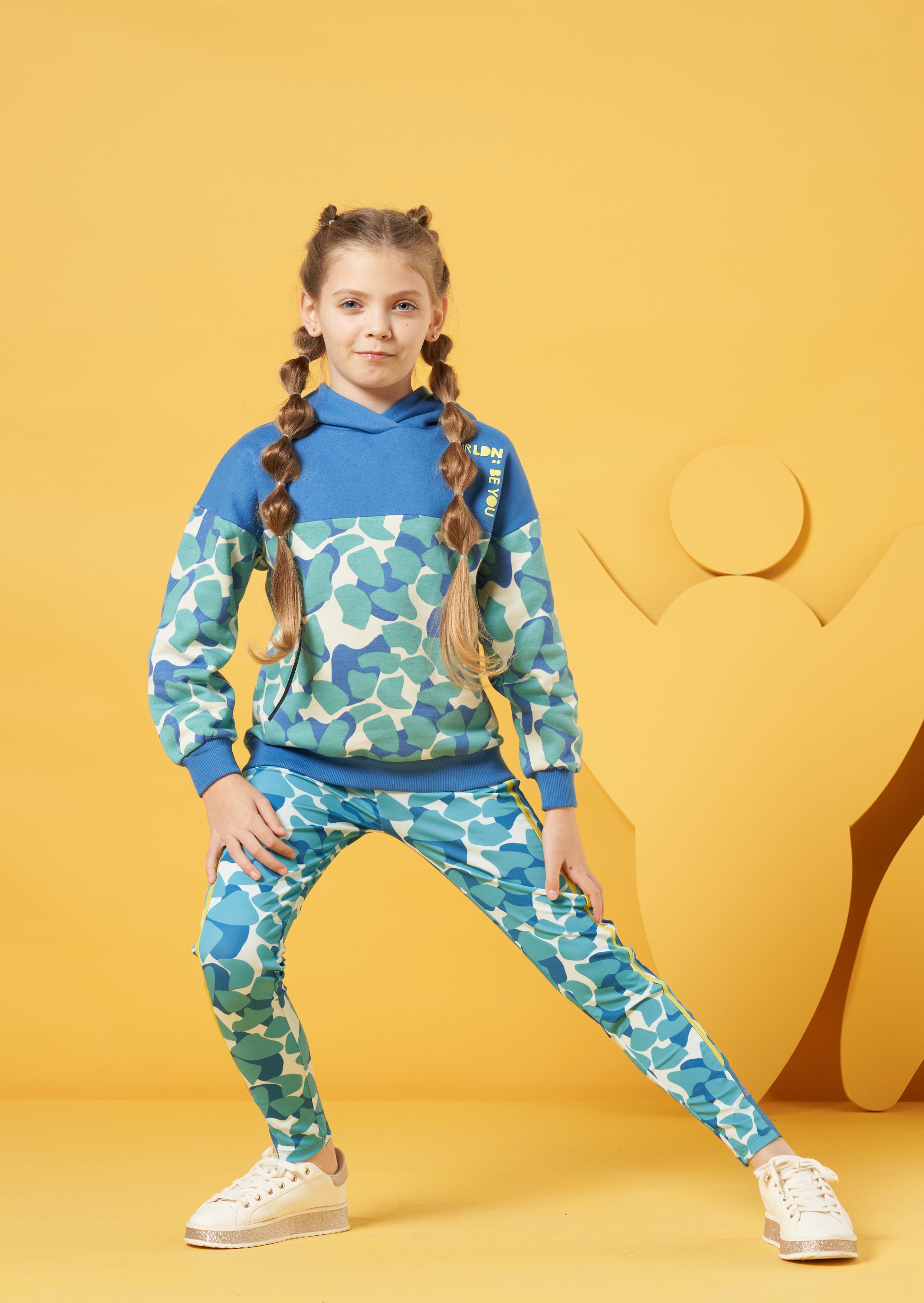 Lara Blau Druck Leggings