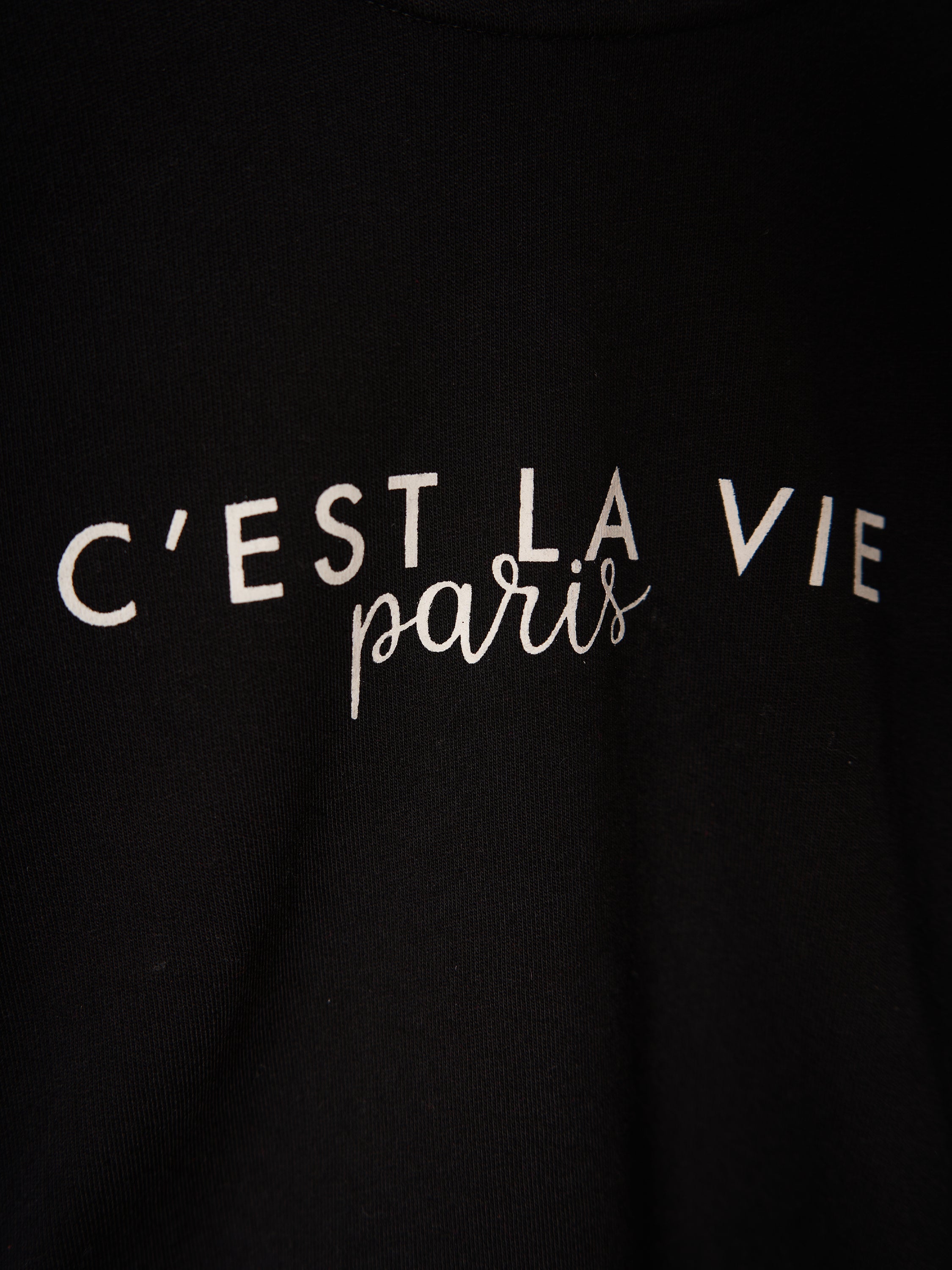 Paris Woven Collar Sweatshirt