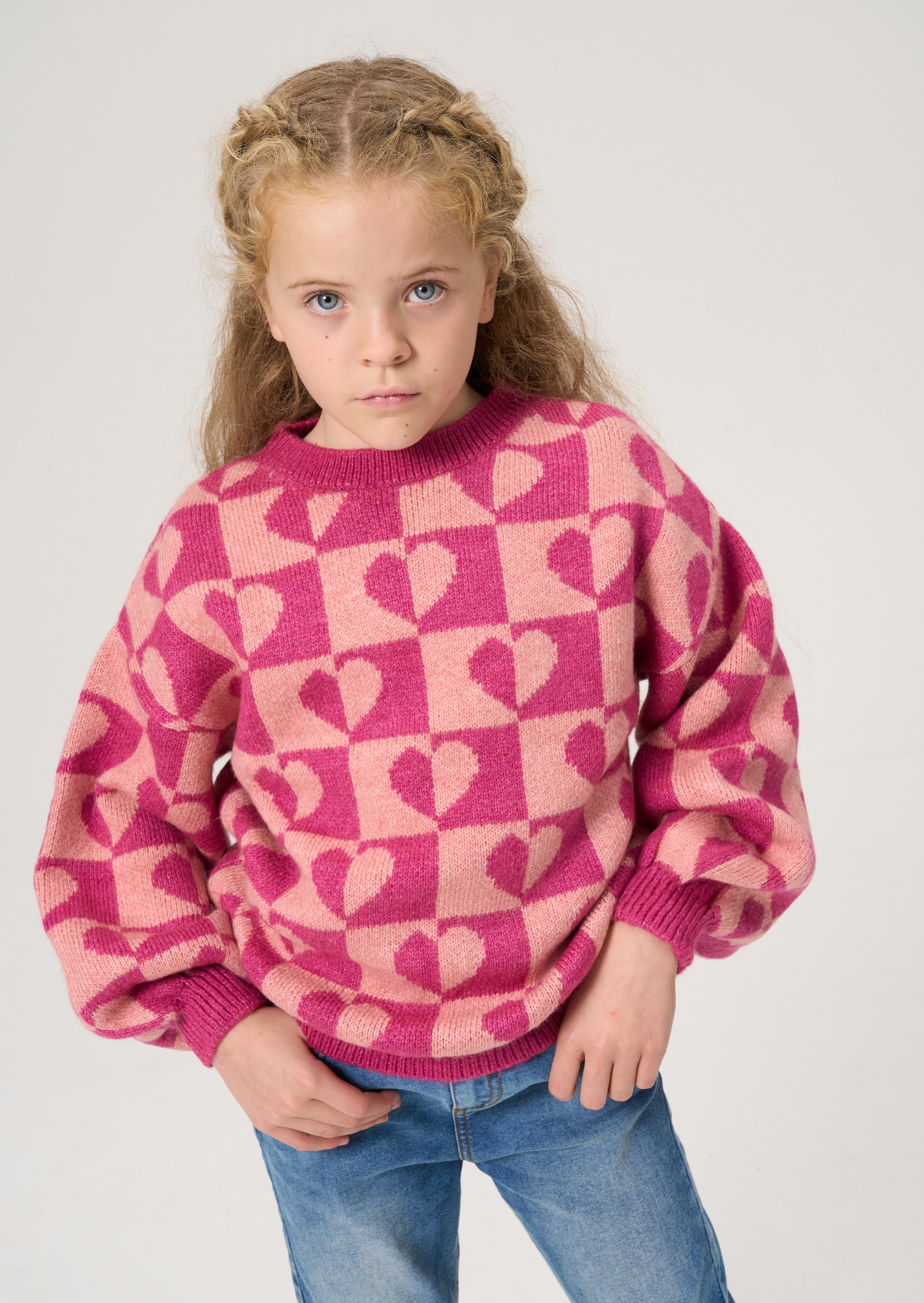 Girls Heart Jumper Angel & Rocket