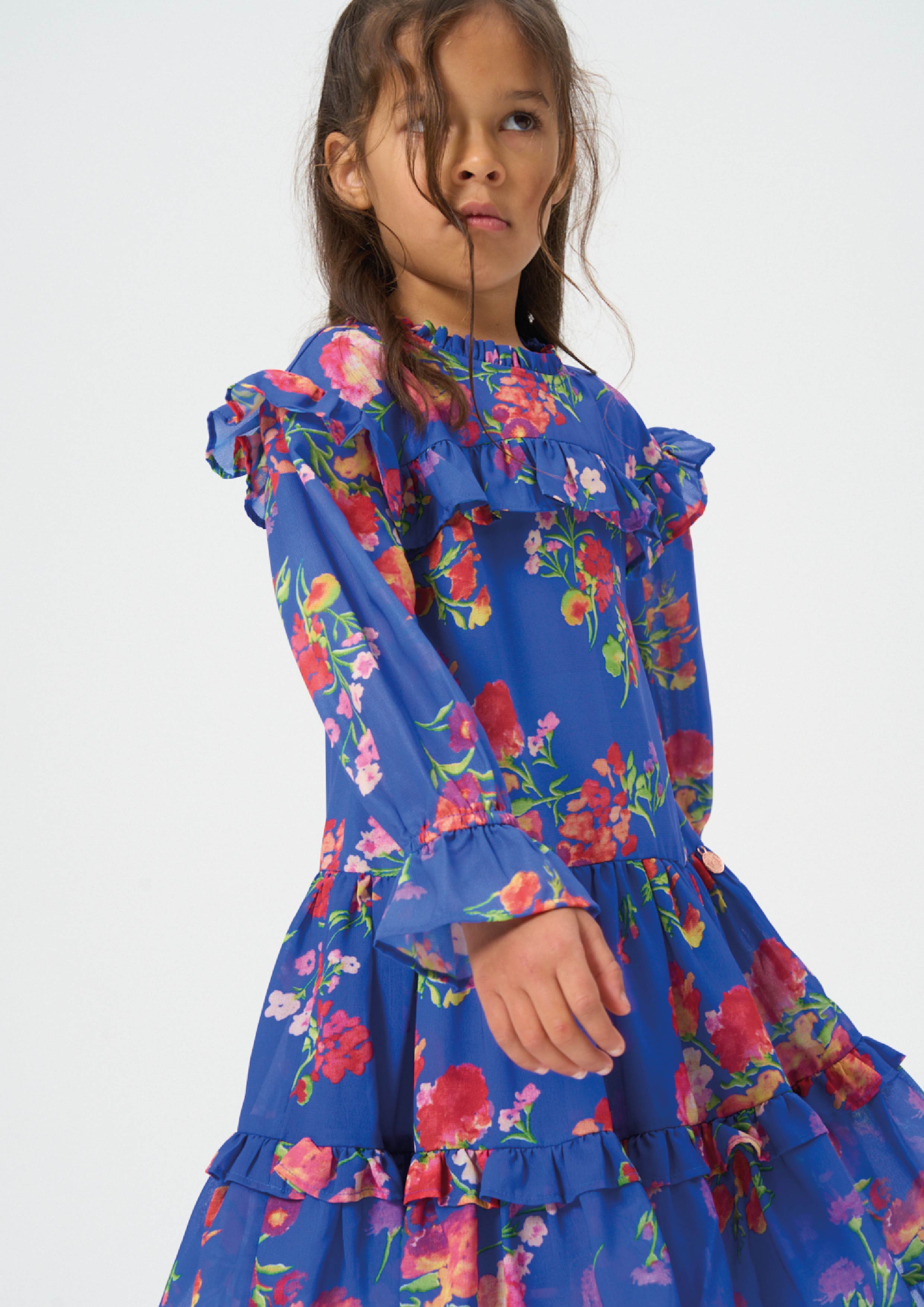 Alexis bedrucktes Georgette-Kleid