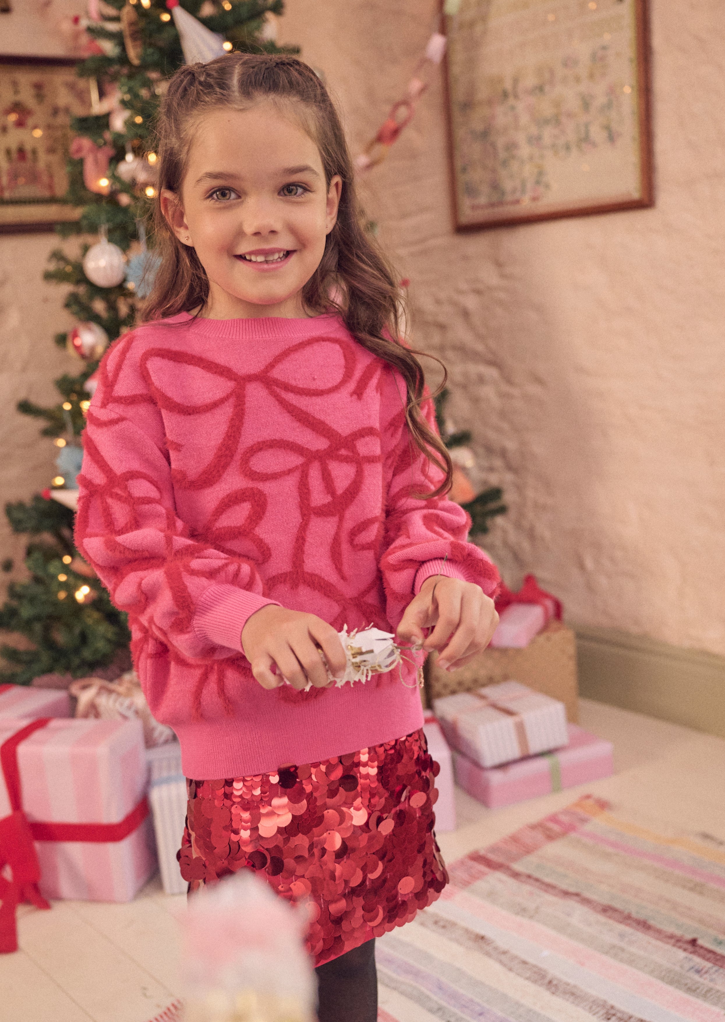 Livia Bow Eyelash Jumper