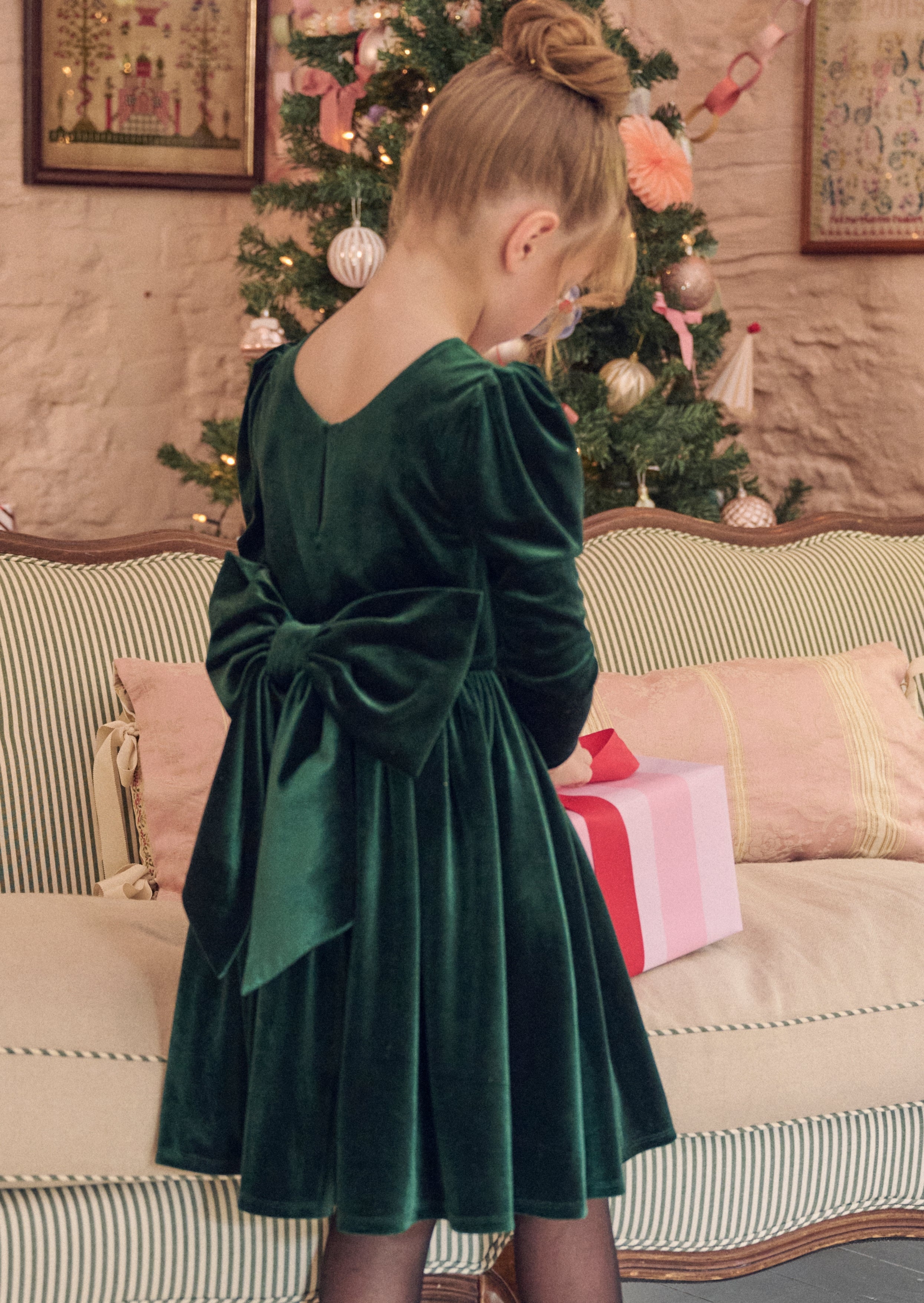 Grace Velvet Bow Back Dress