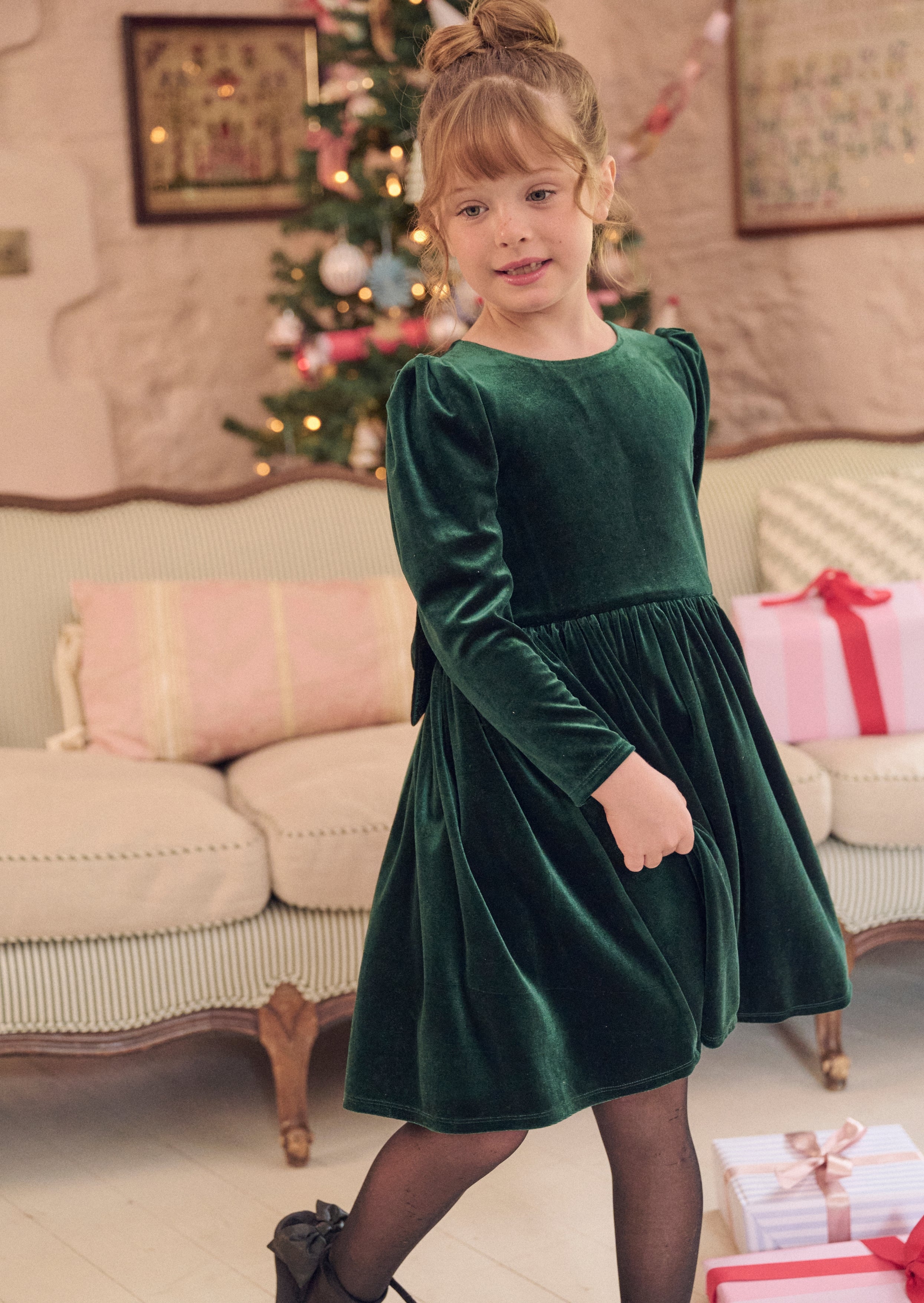 Grace Velvet Bow Back Dress