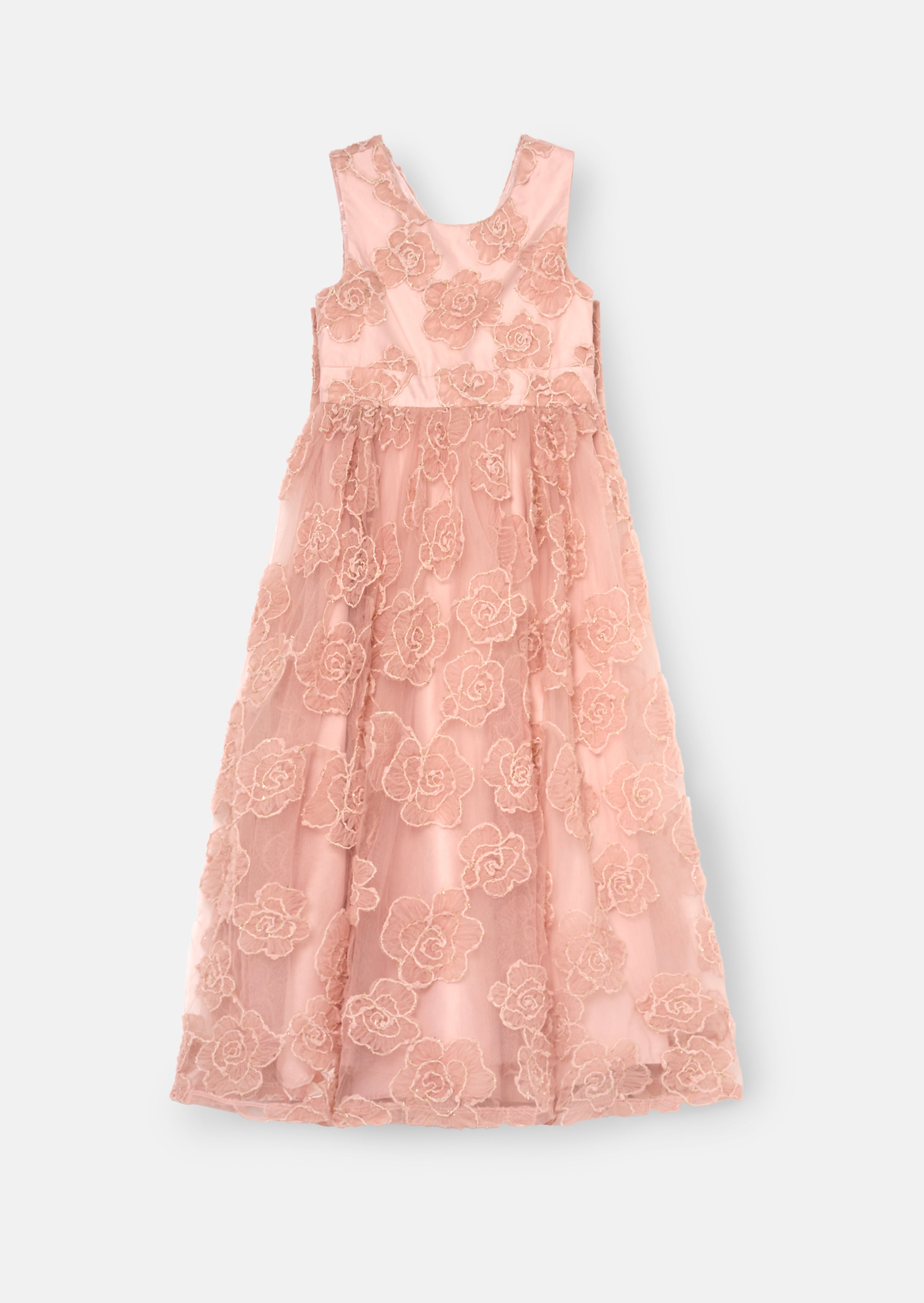 Louise Blush Embellished Bow Back Dress