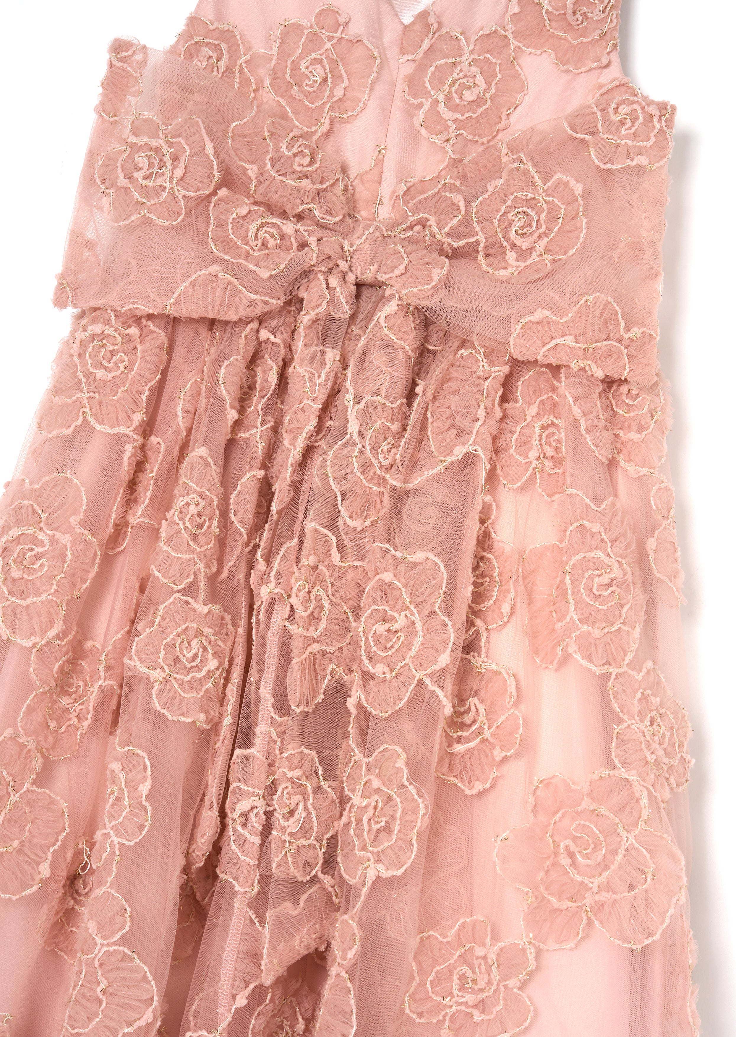 Louise Blush Embellished Bow Back Dress