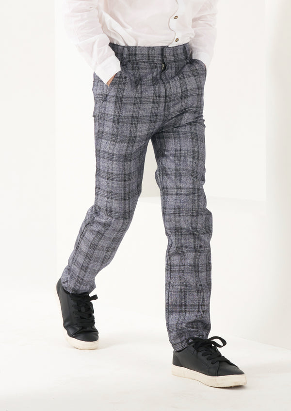 Phoenix Blue Check Smart Trouser