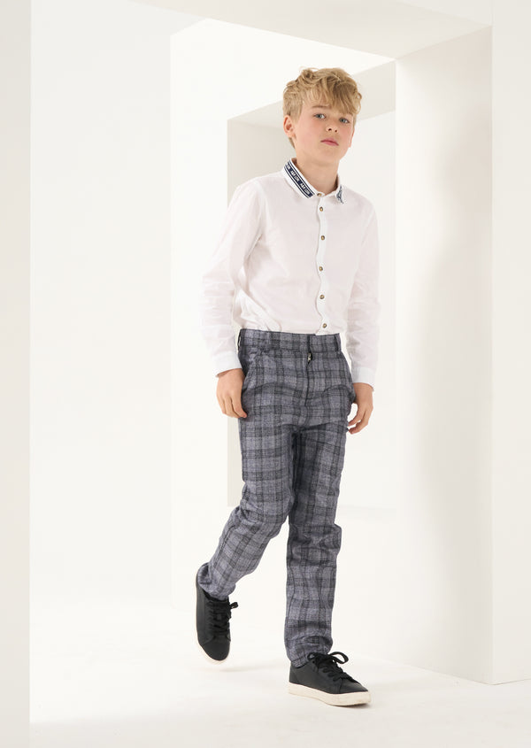 Phoenix Blue Check Smart Trouser