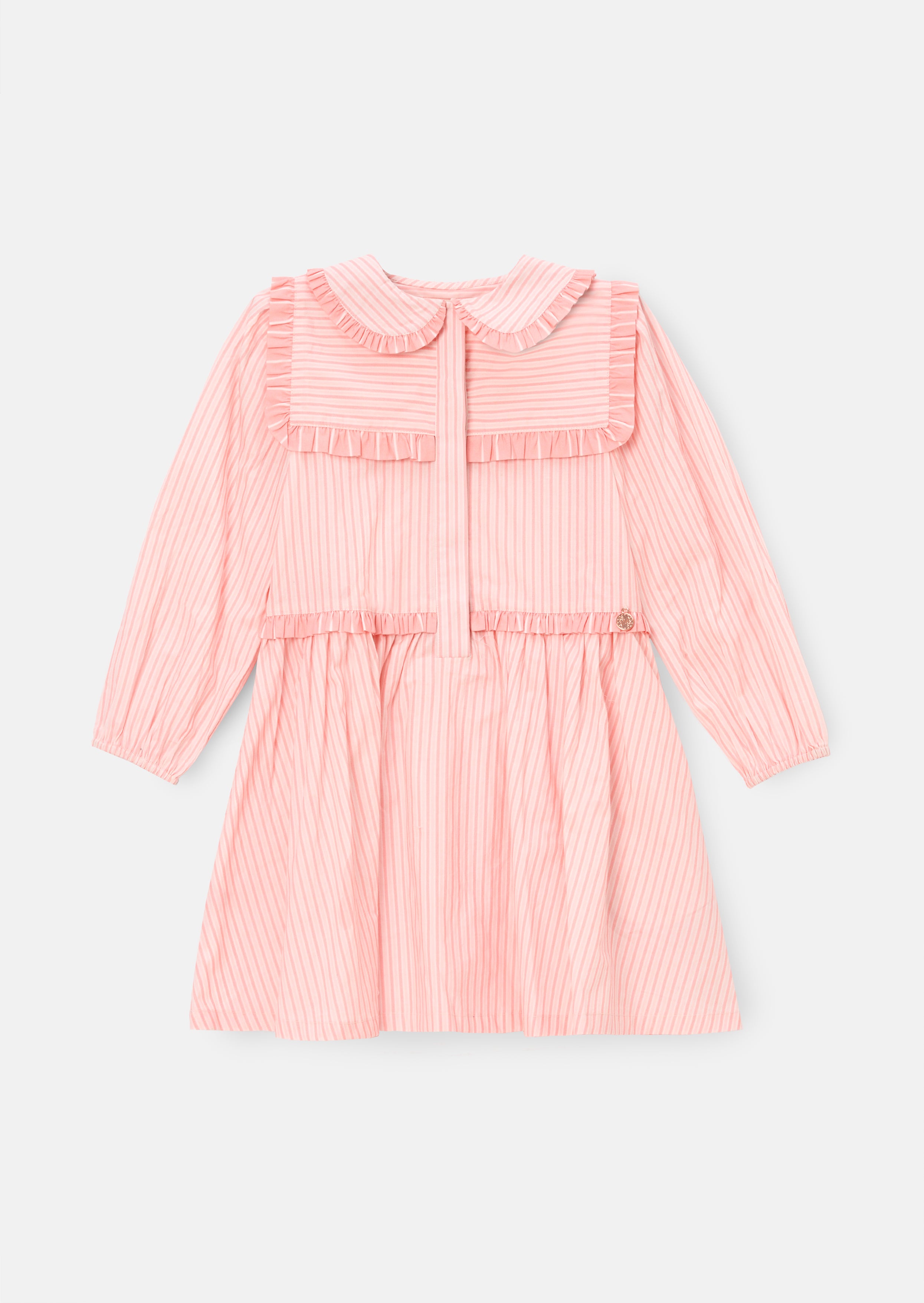 Frankie Pink Candy Stripe Shirt Dress