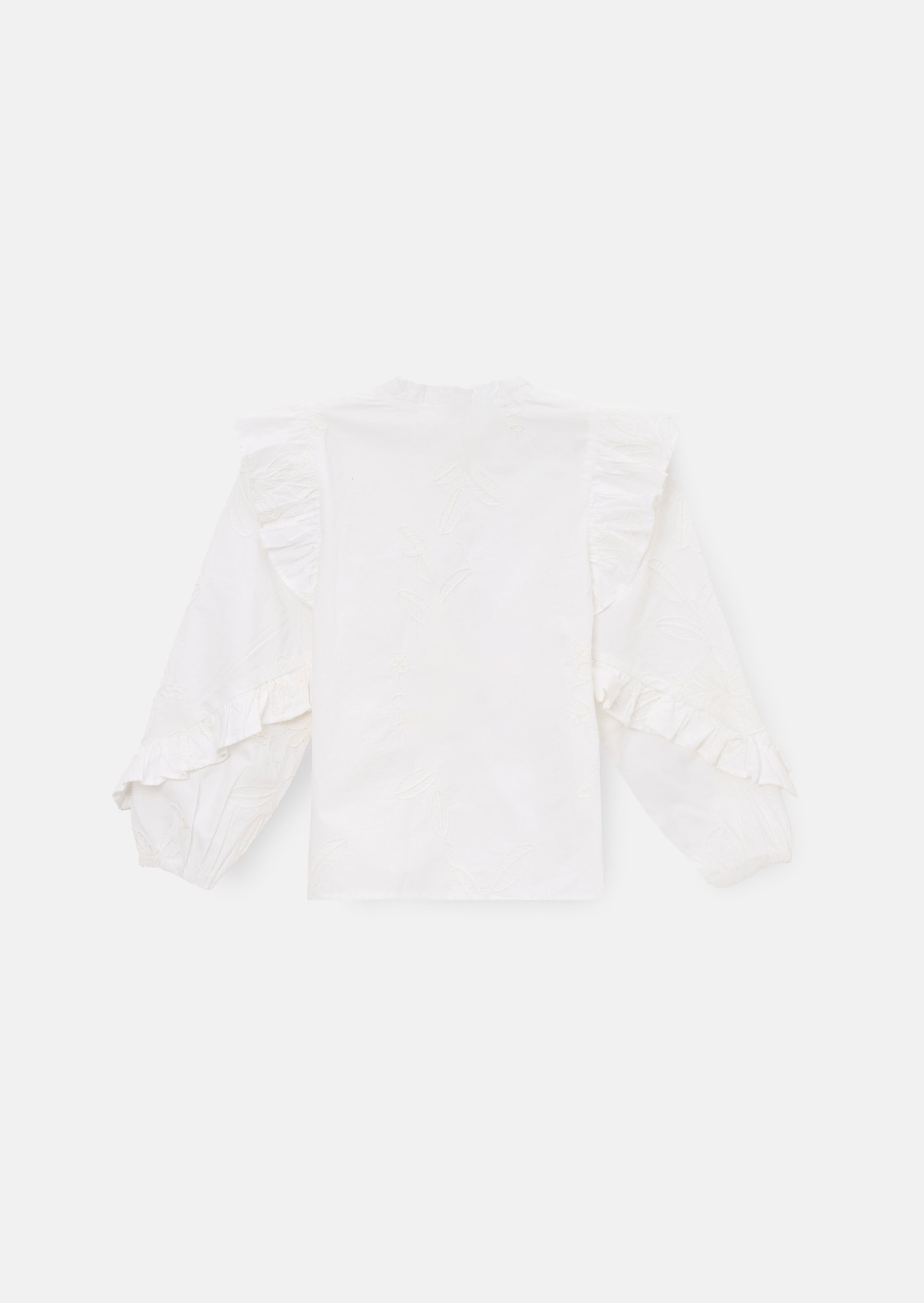 Blouse à manches volantées brodée Lacey