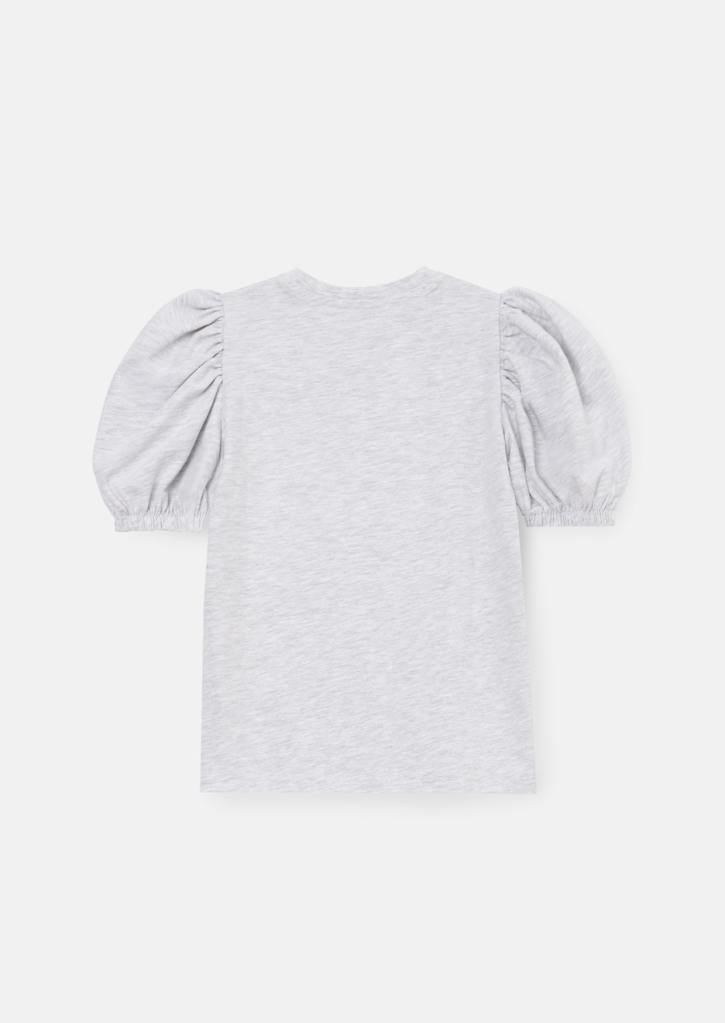 T-shirt Agatha gris étoile à manches bouffantes