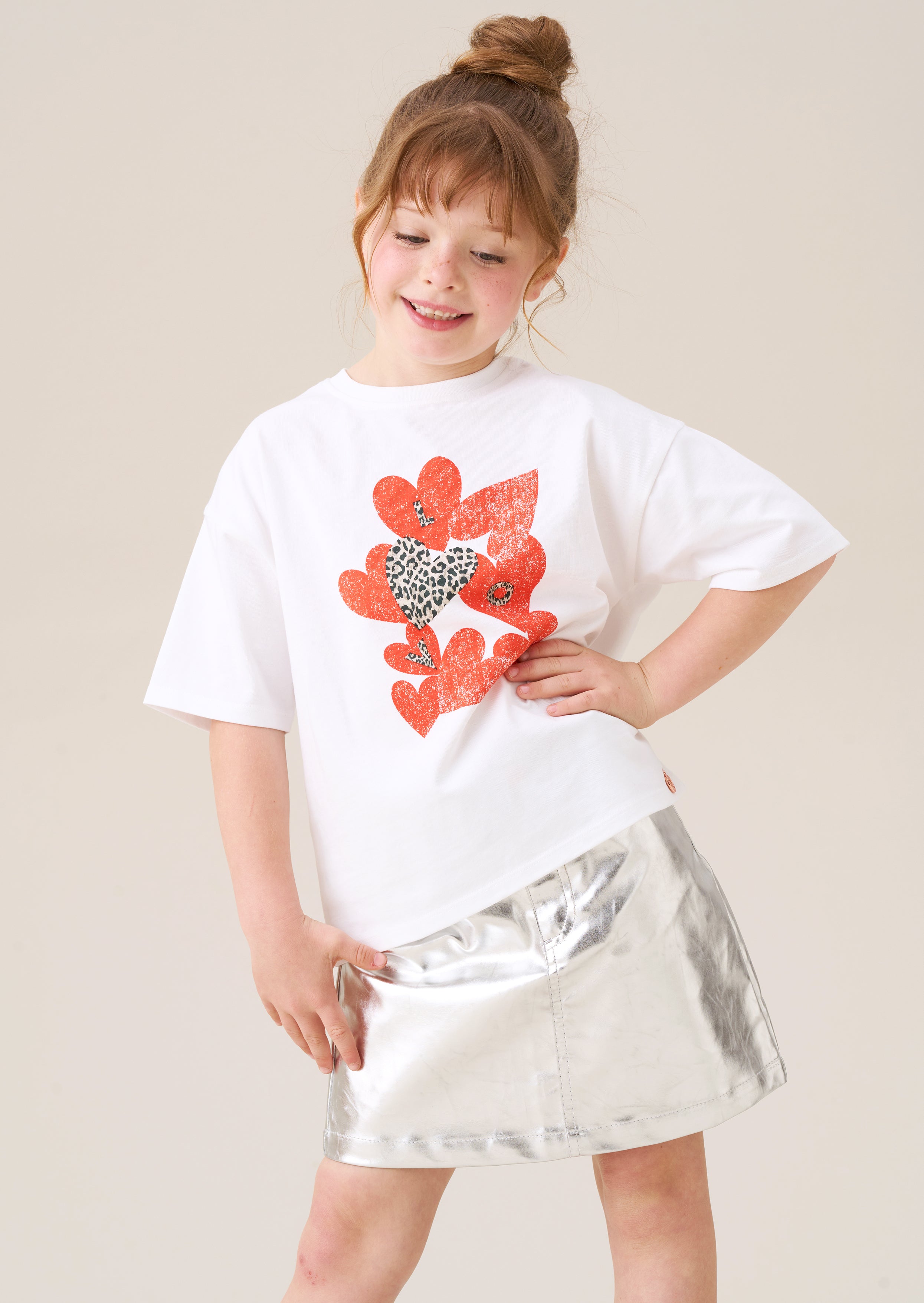 T-shirt oversize imprimé cœur Quinn