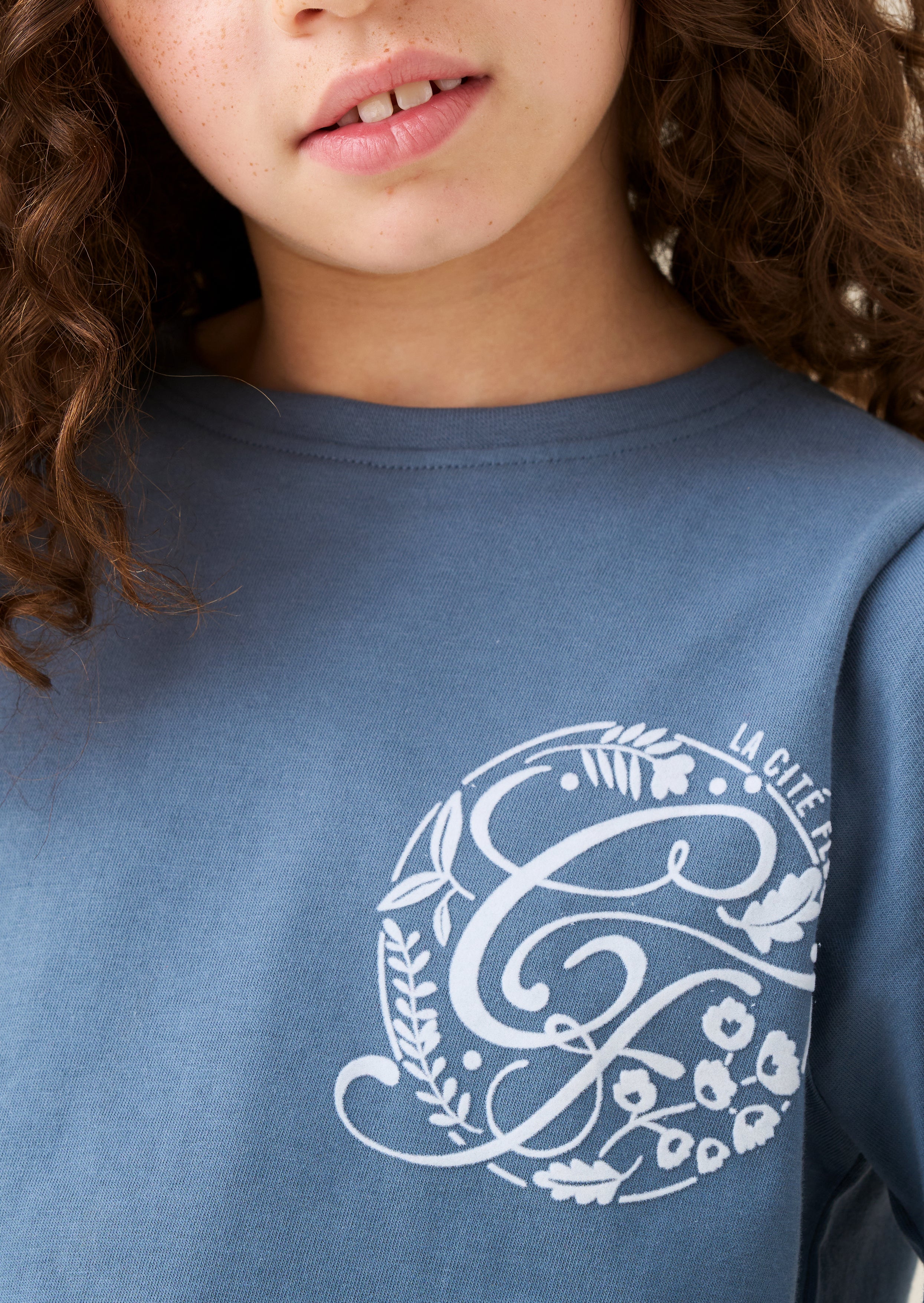 T-shirt à manches longues imprimé Raya - Bleu