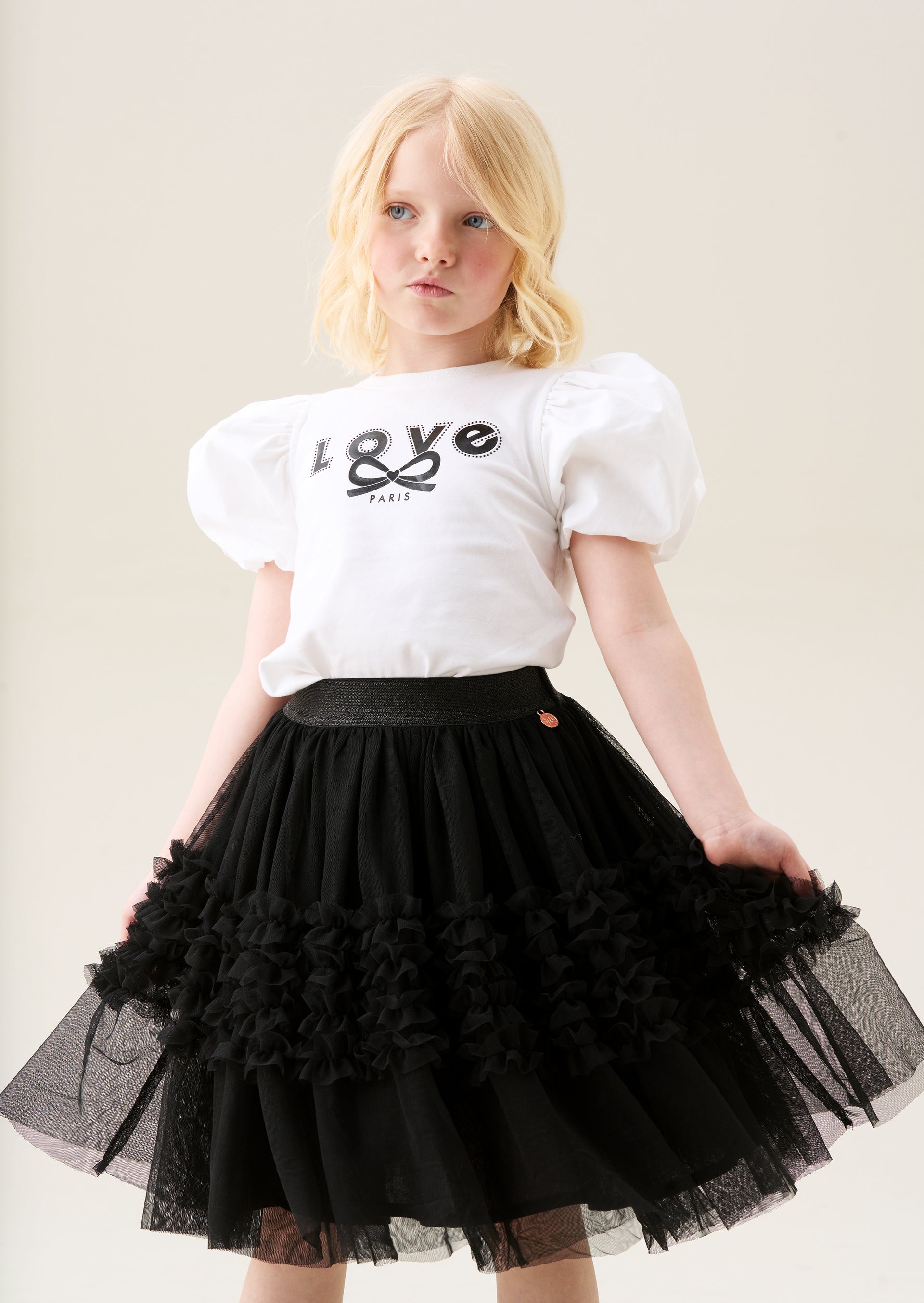 Sallie Ruffle Mesh Skirt