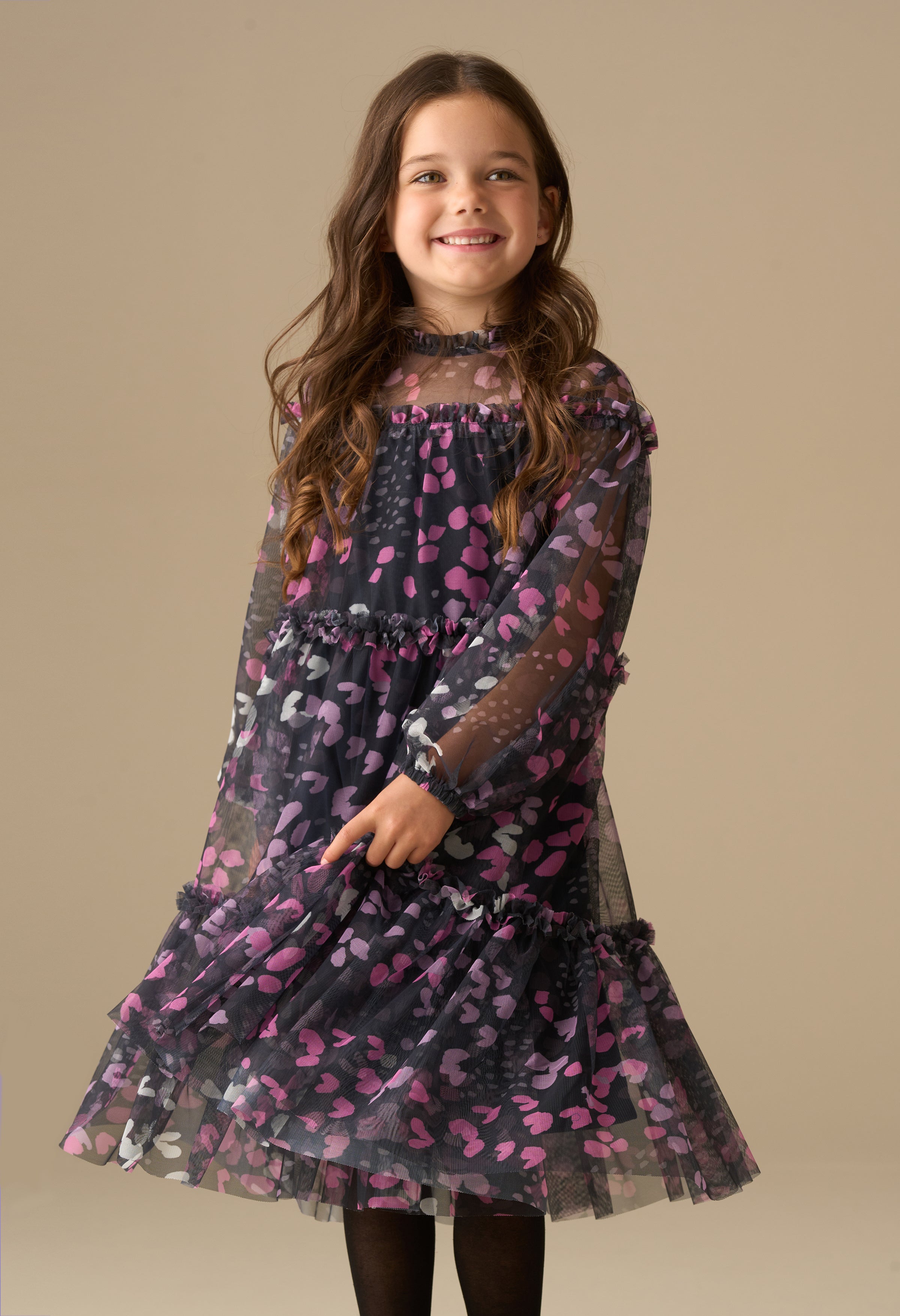 Cara Printed Mesh Dress