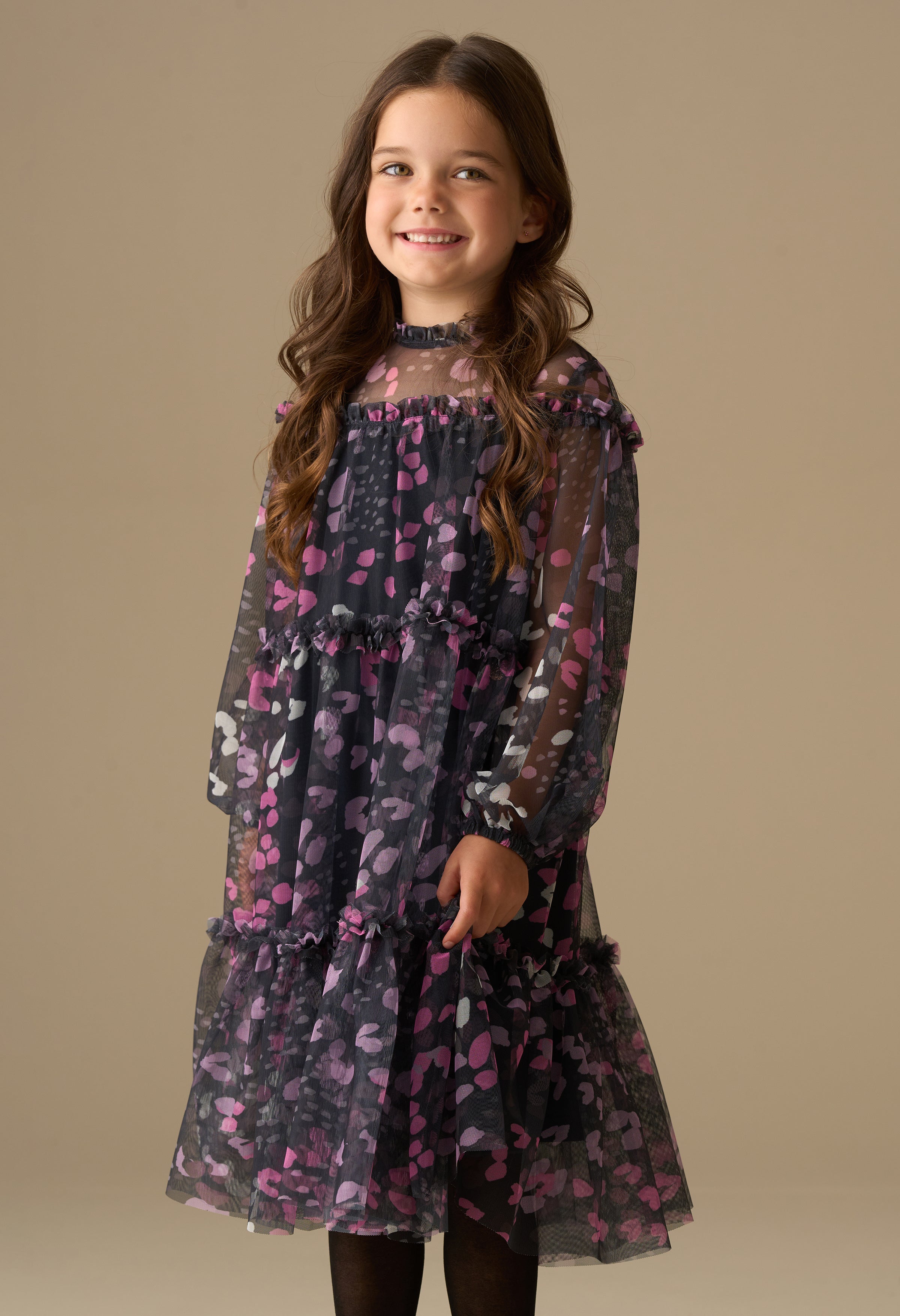 Cara Printed Mesh Dress