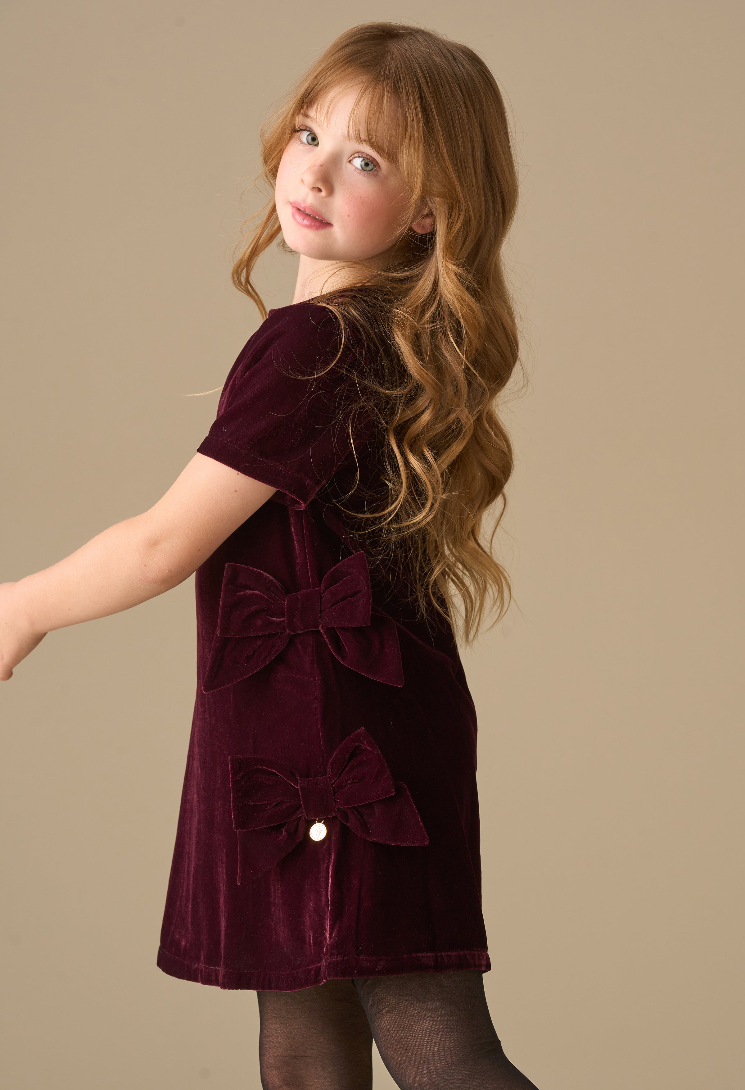 Olivia Velvet Bow Shift Dress