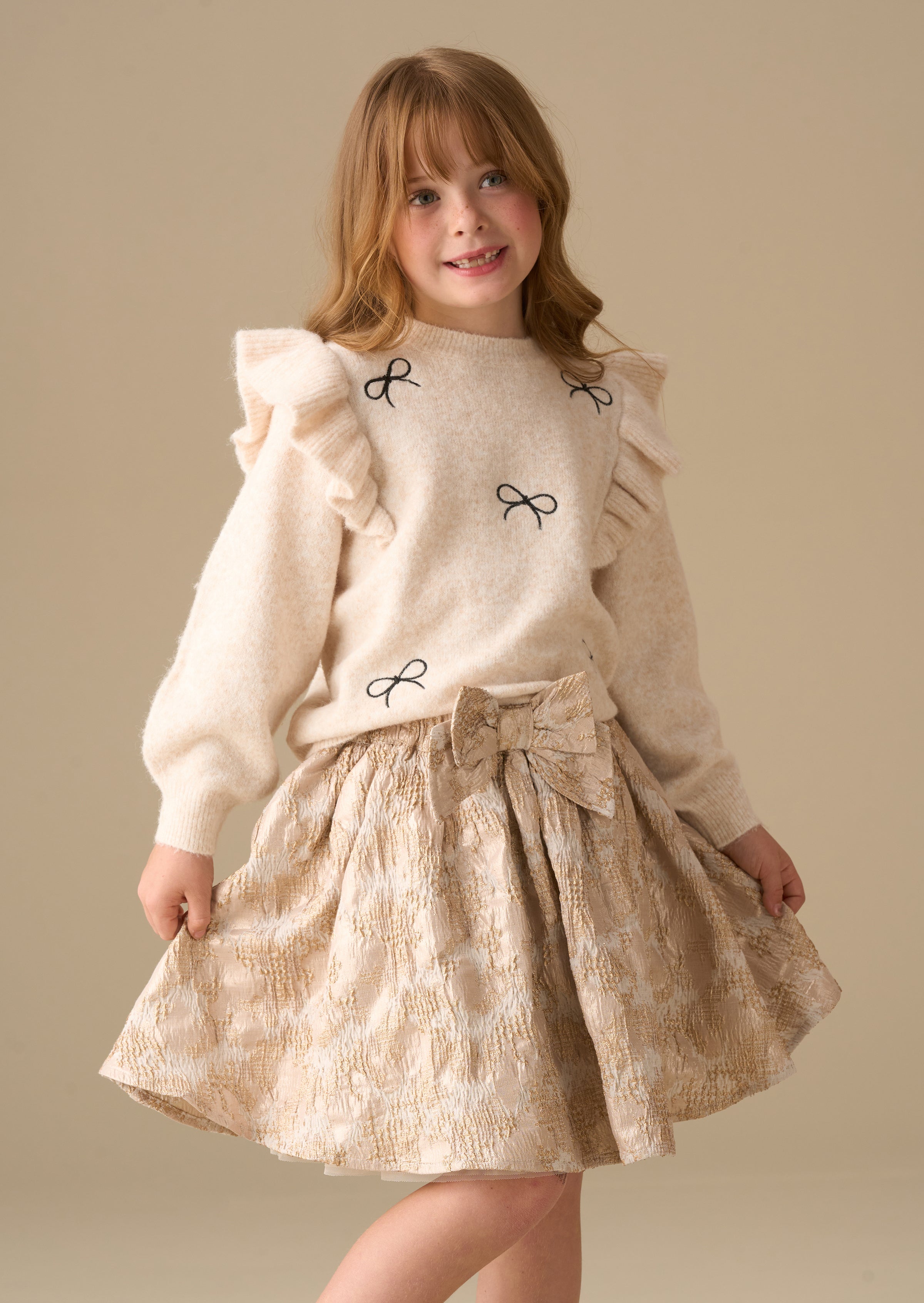 Etta Metallic Jacquard Skirt