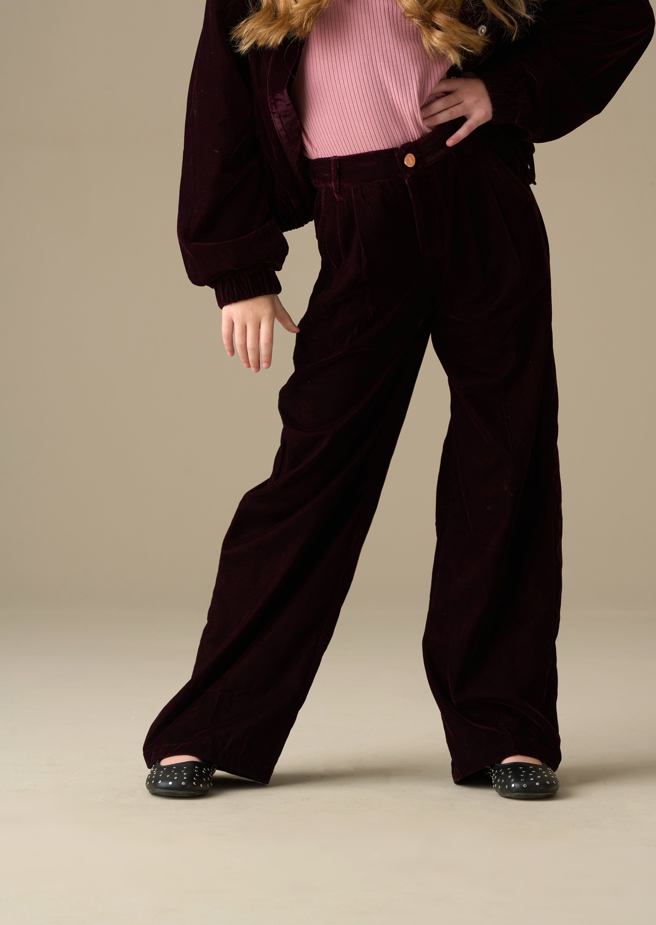 Chloe Velvet Wide Leg Trousers