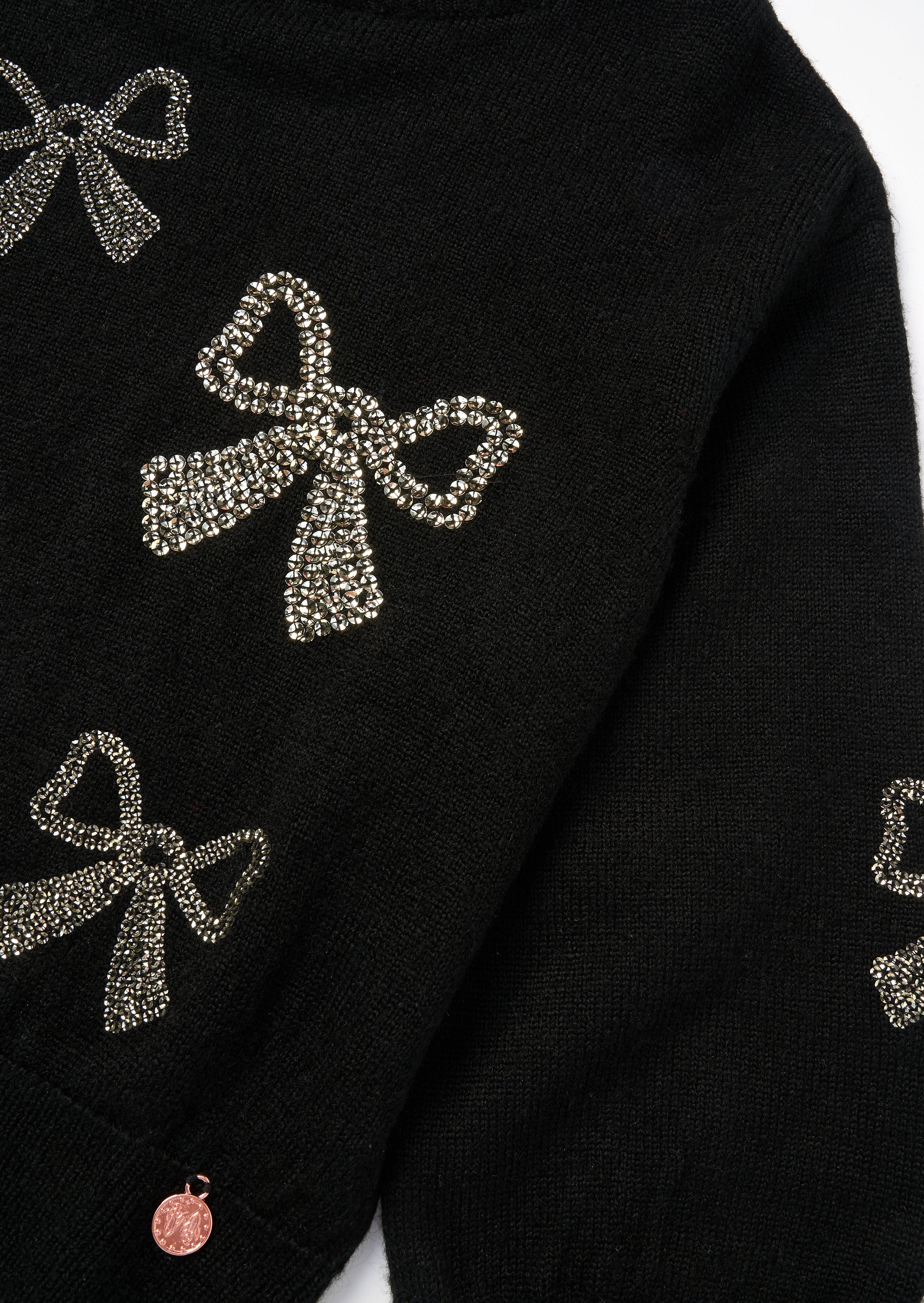 Anna Sequin Bow Jumper