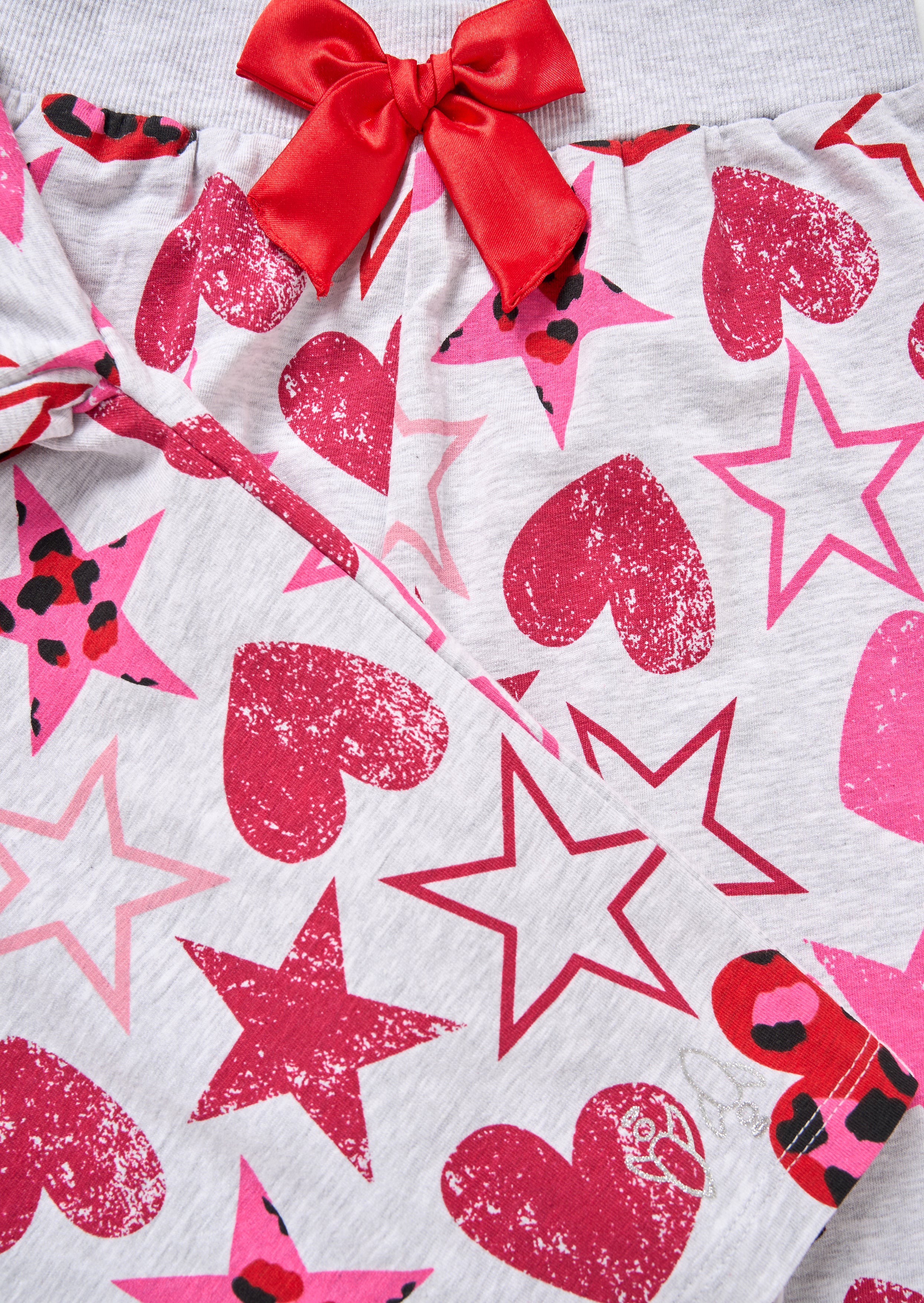 Stella Grey Heart and Star Leopard Pjs