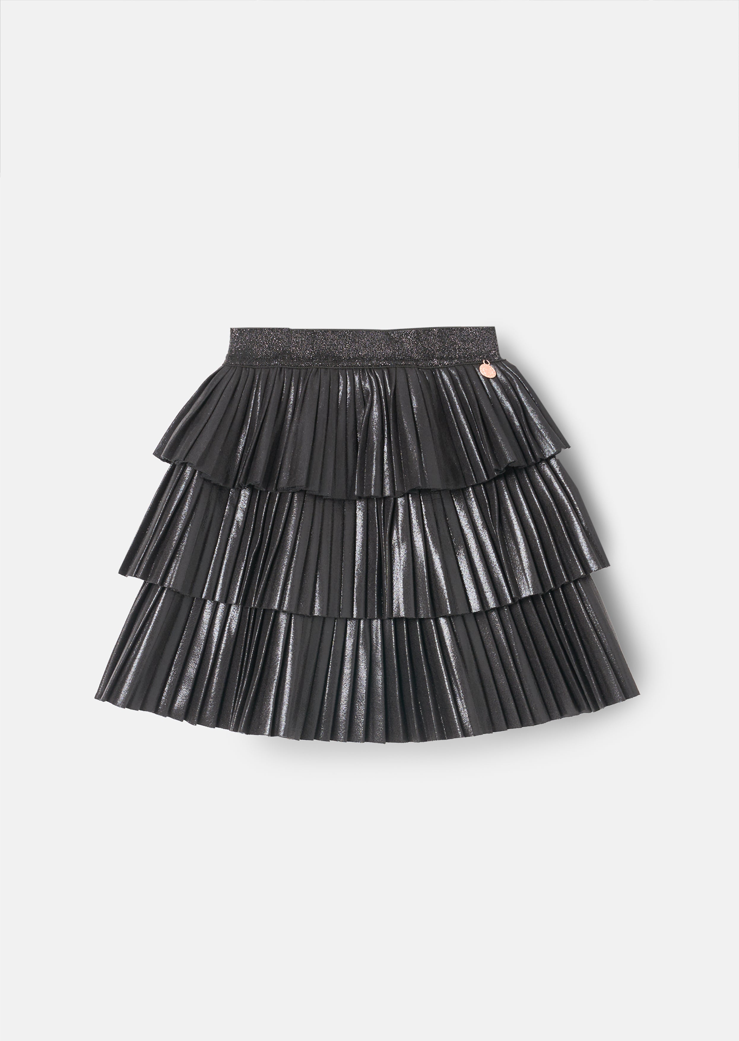 Lucile Metallic Tiered Rara Skirt