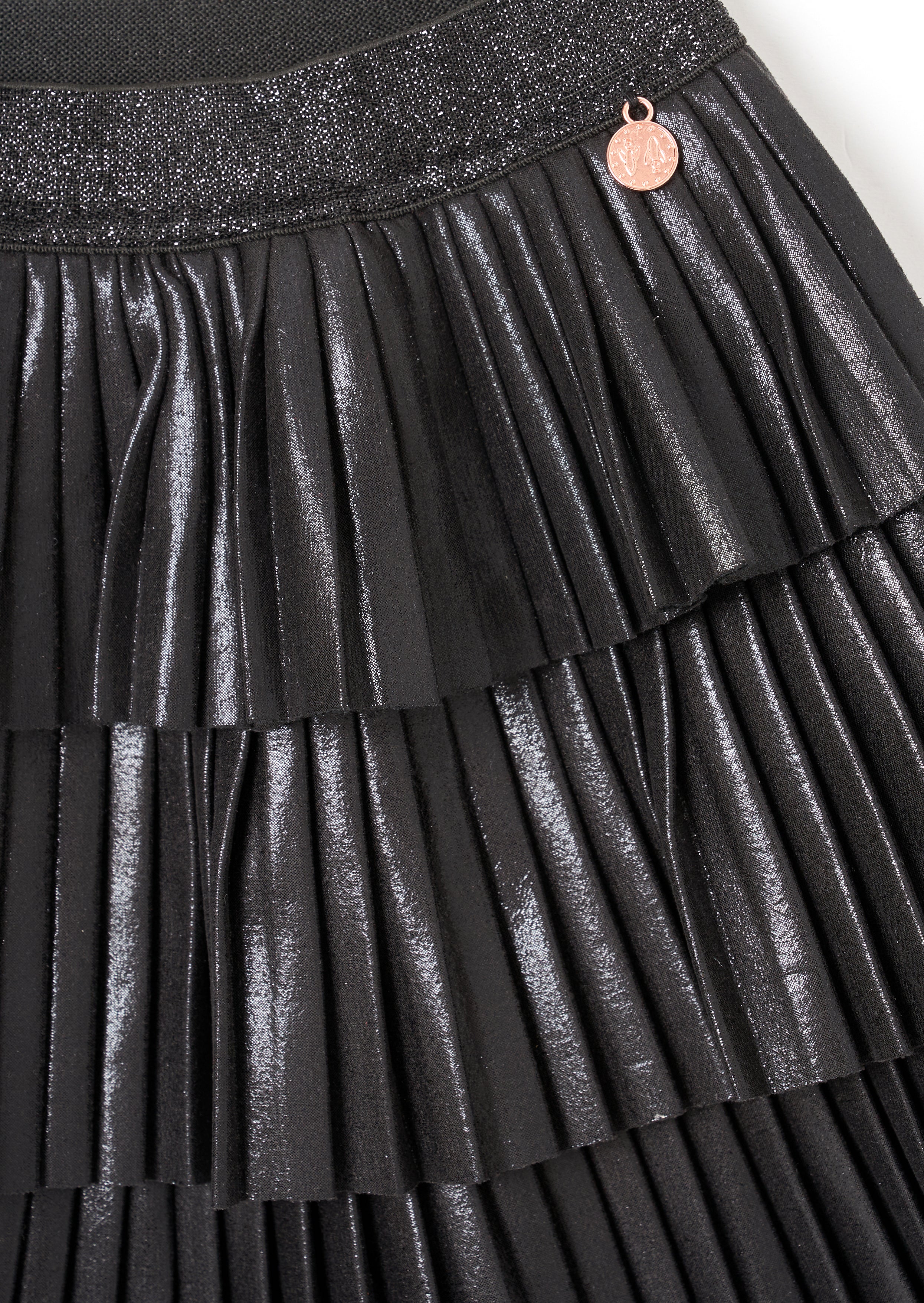 Lucile Metallic Tiered Rara Skirt