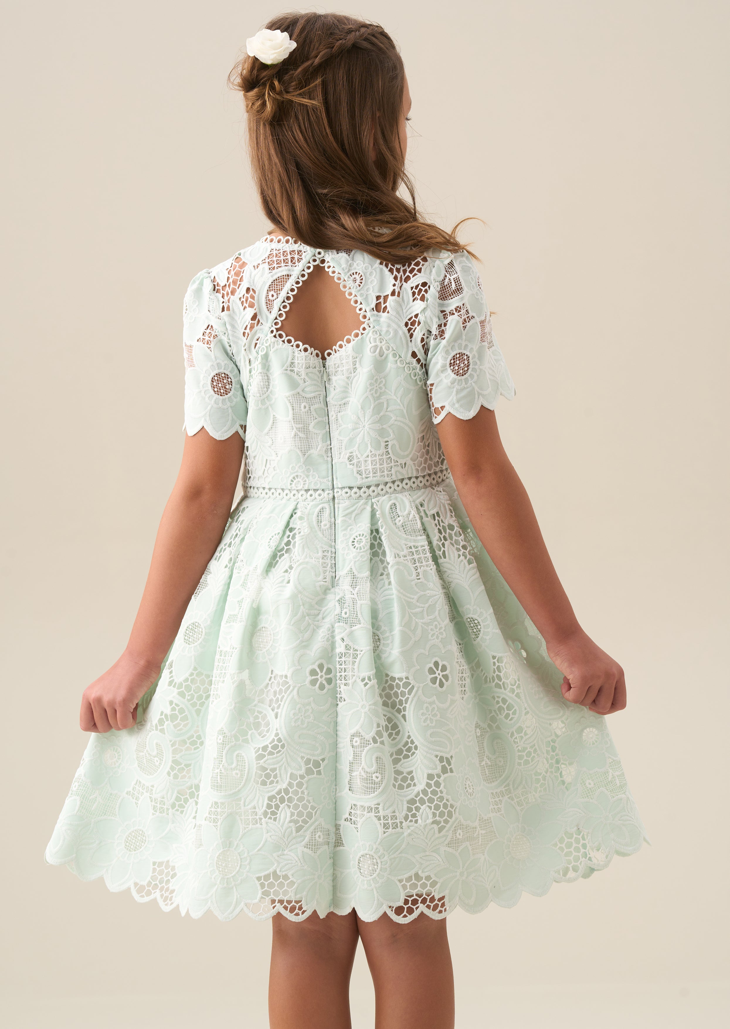 Maeva Mint Lace Dress