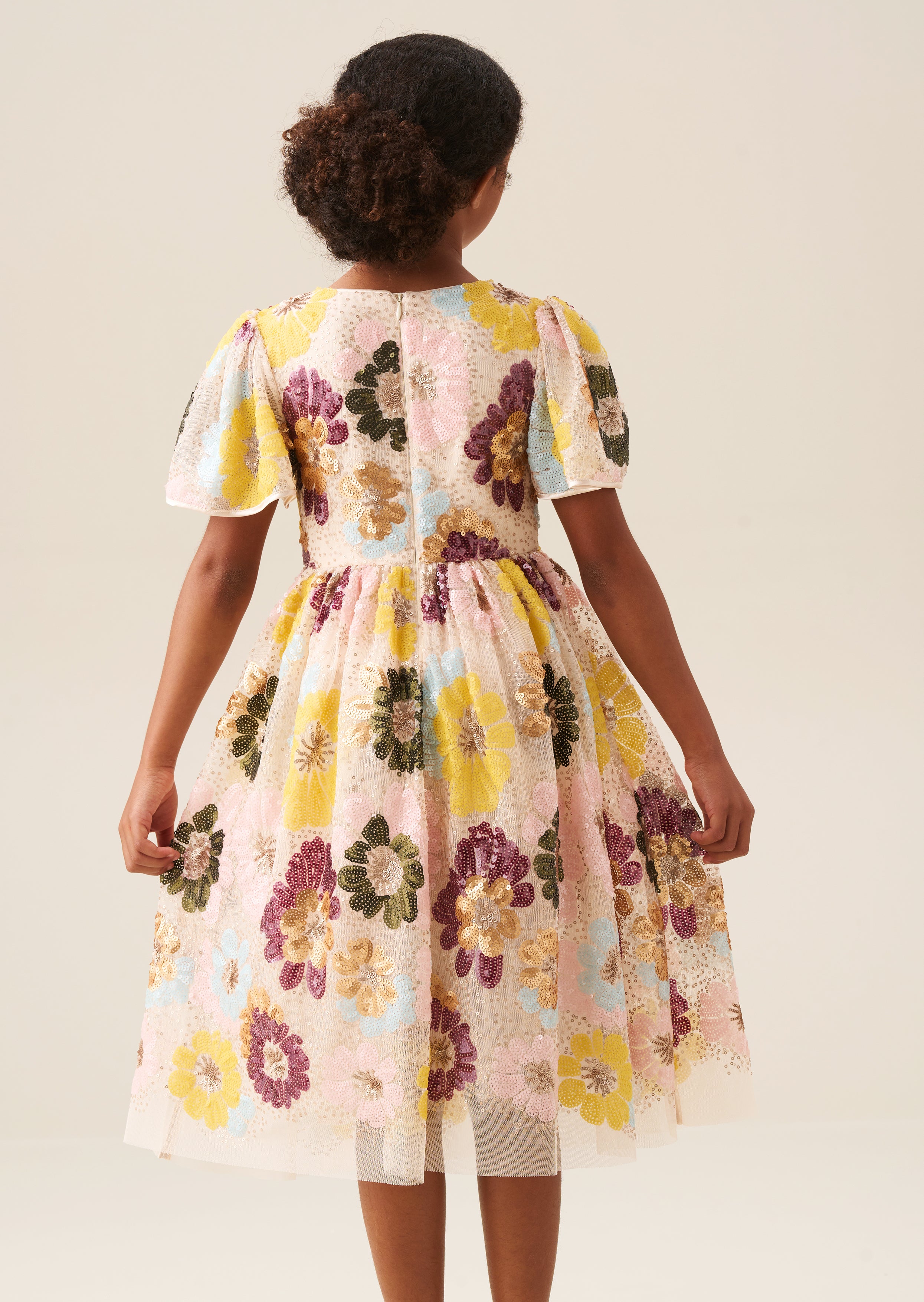 Verity Flower Sequin Dress