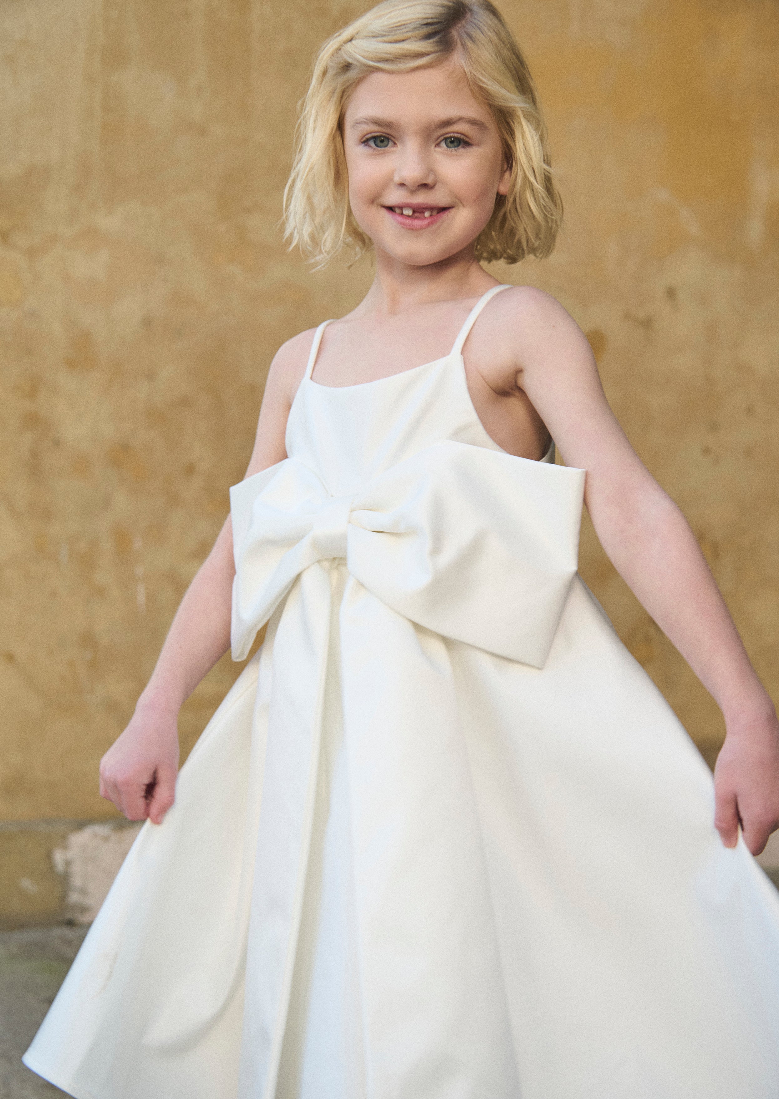 Robe plissée à nœud Gabriella