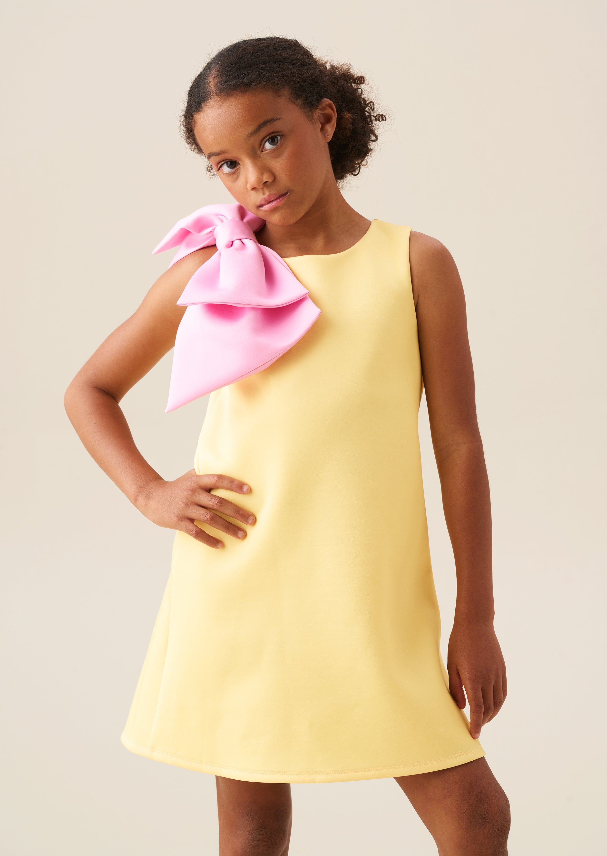 Thea Oversized Bow Shoulder Dress