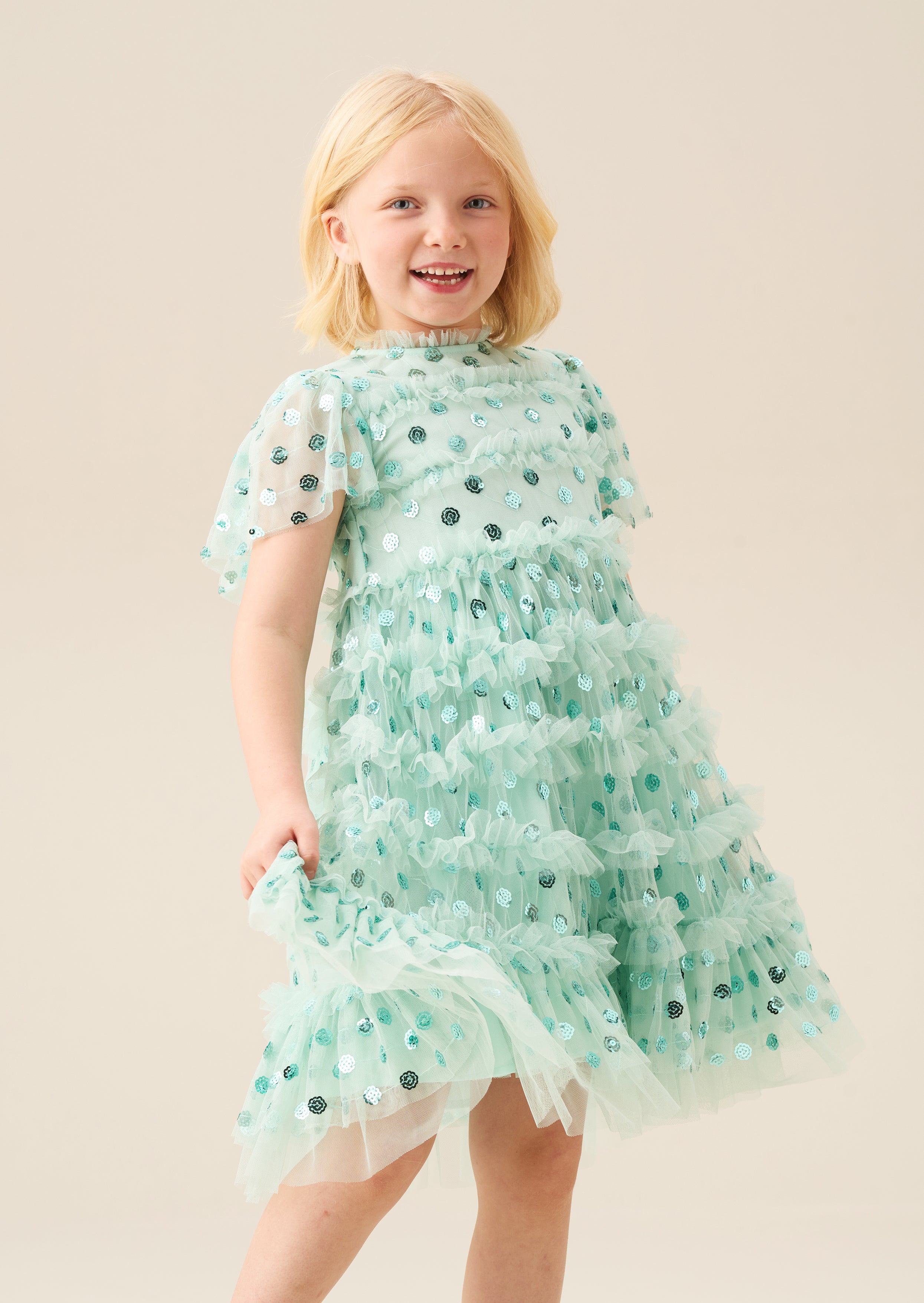 Bea Mesh Frill Dress