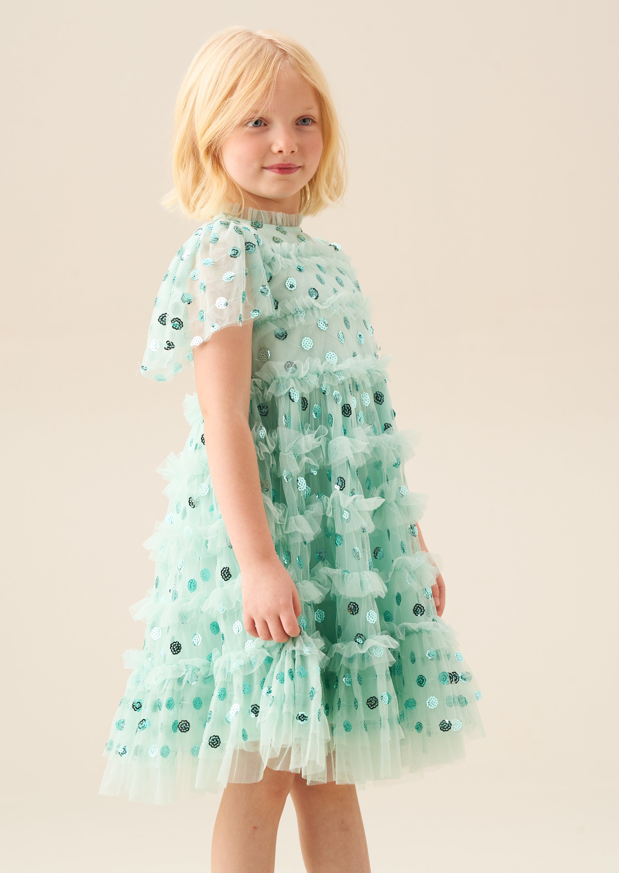Bea Mesh Frill Dress