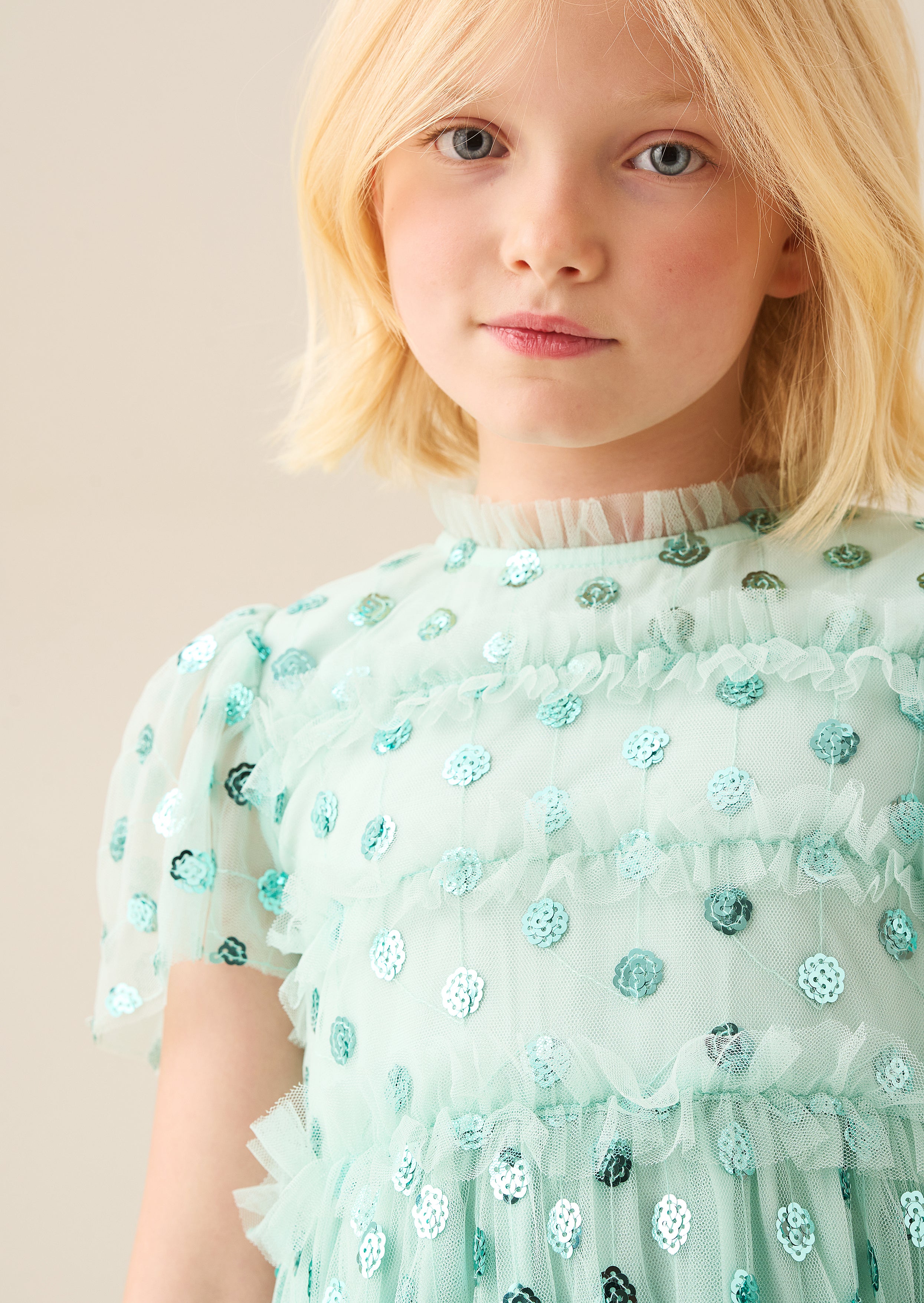 Bea Mesh Frill Dress