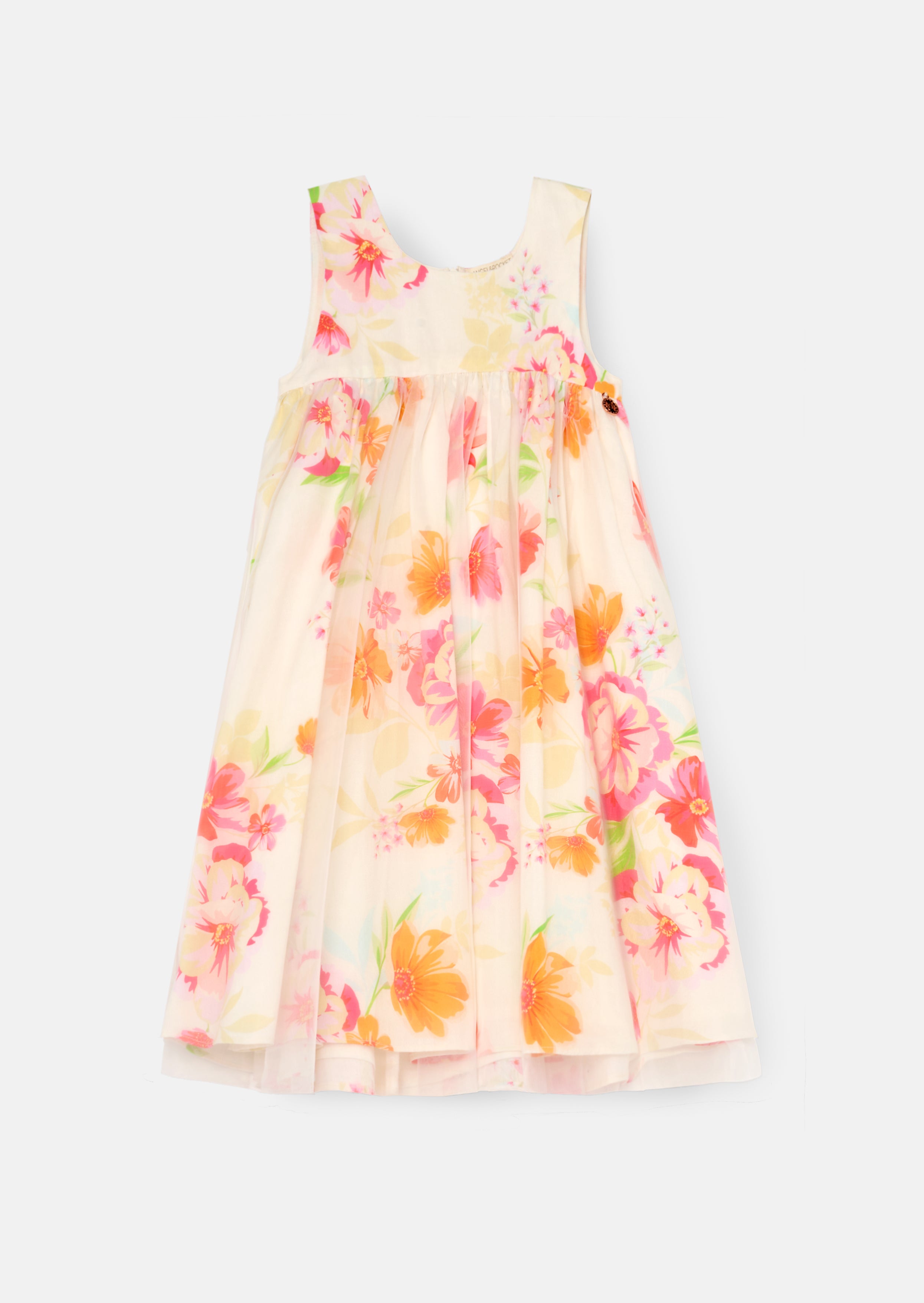April Organza Overlay Print Dress