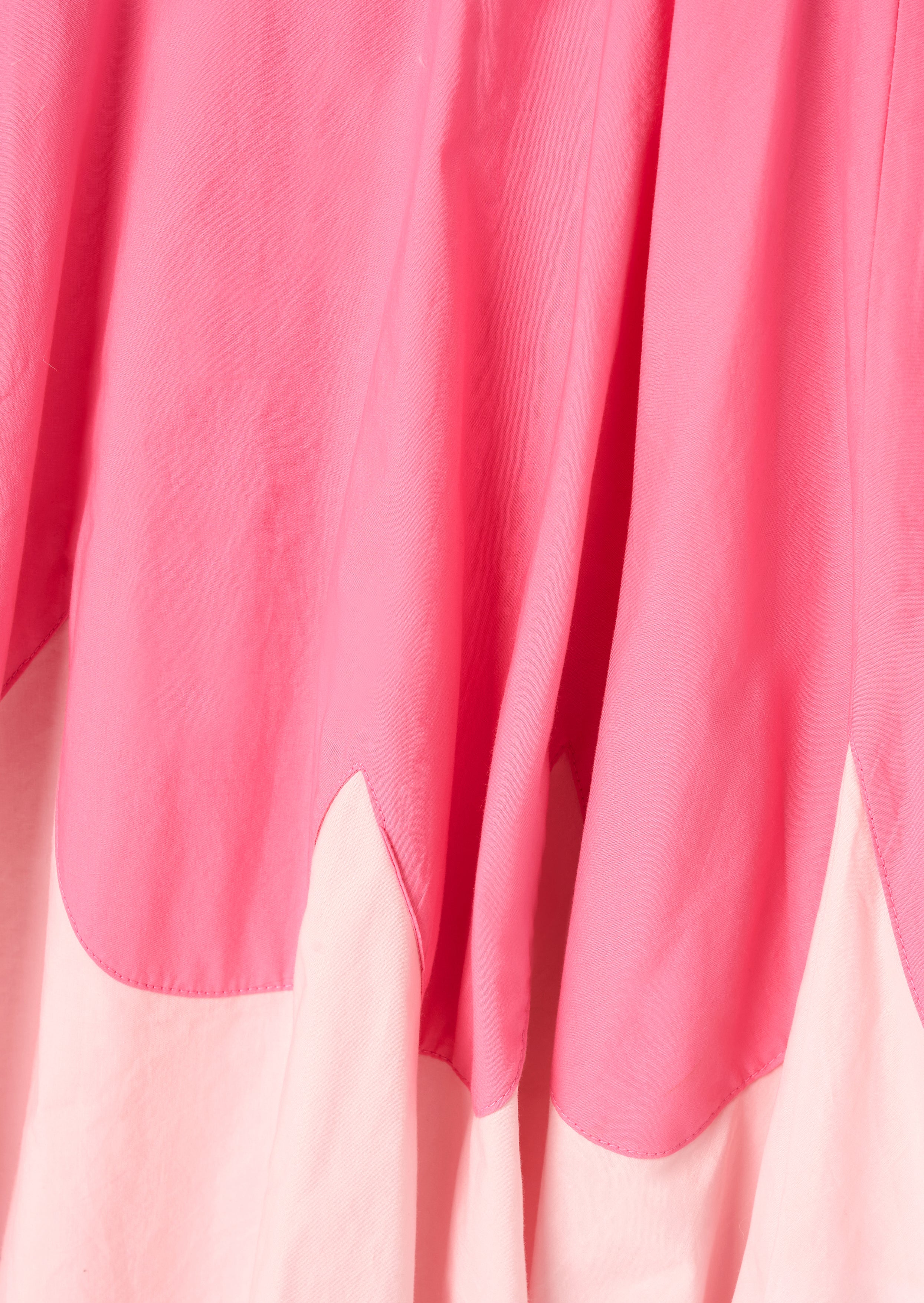 Allegra Pink Muschelsaum Schwingkleid