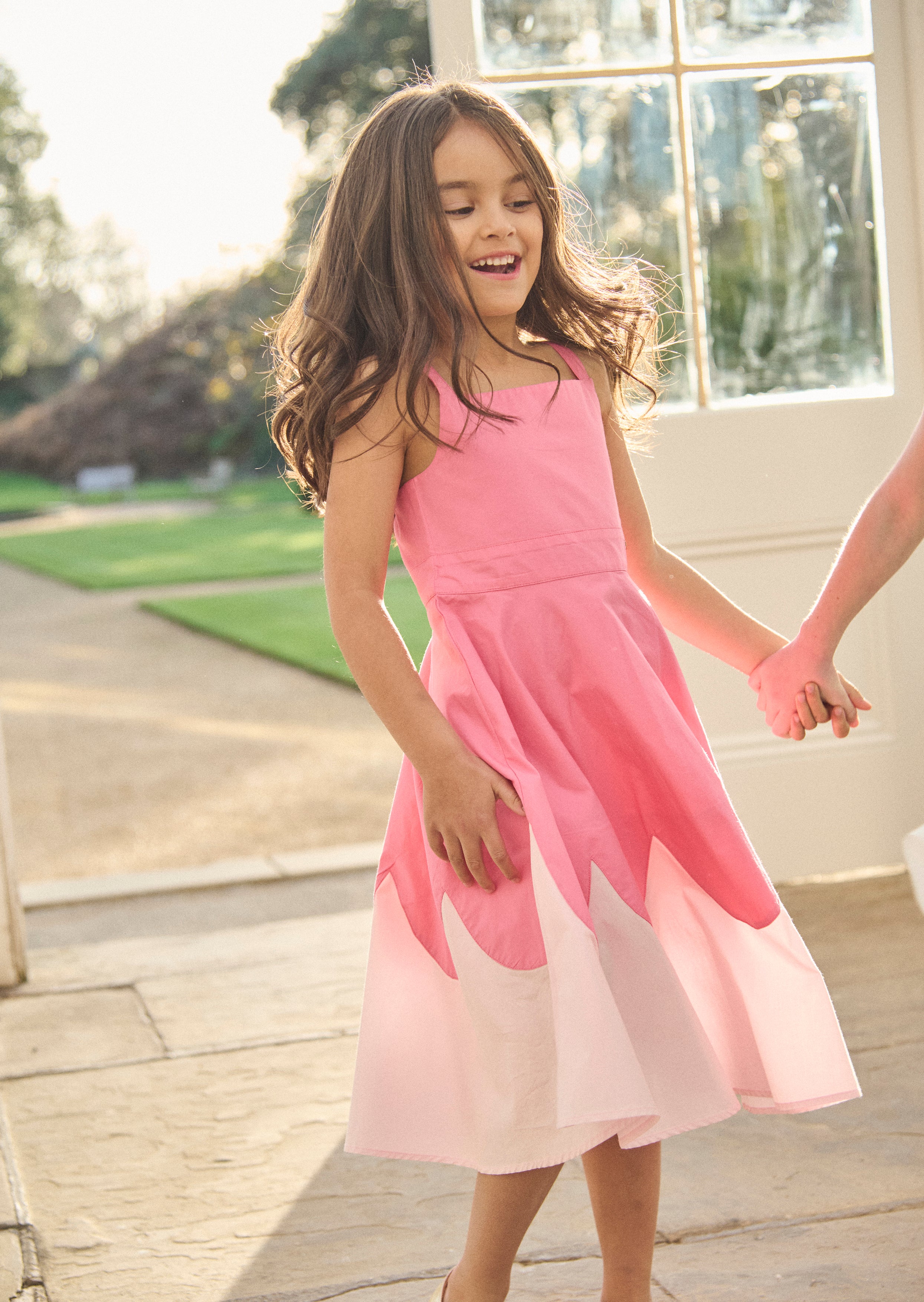 Allegra Pink Scallop Swing Dress