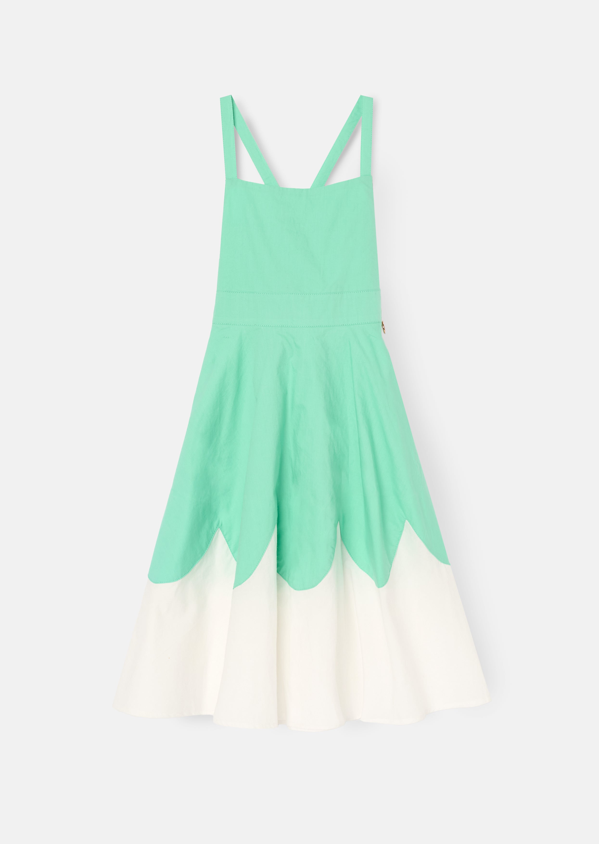 Allegra Green Scallop Swing Dress